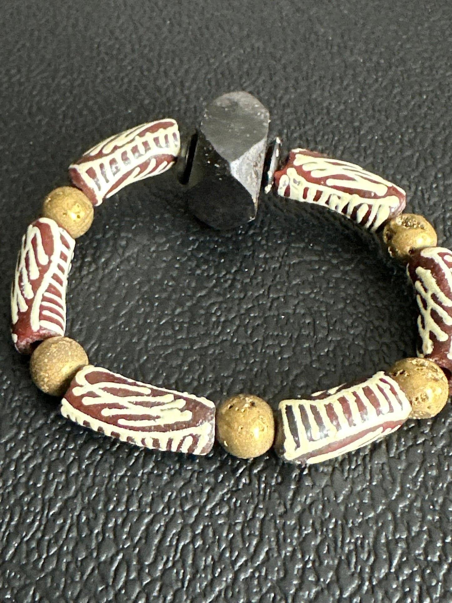 EbonySeries #1 - African Glass Krobo Trade Beads for Men and Women