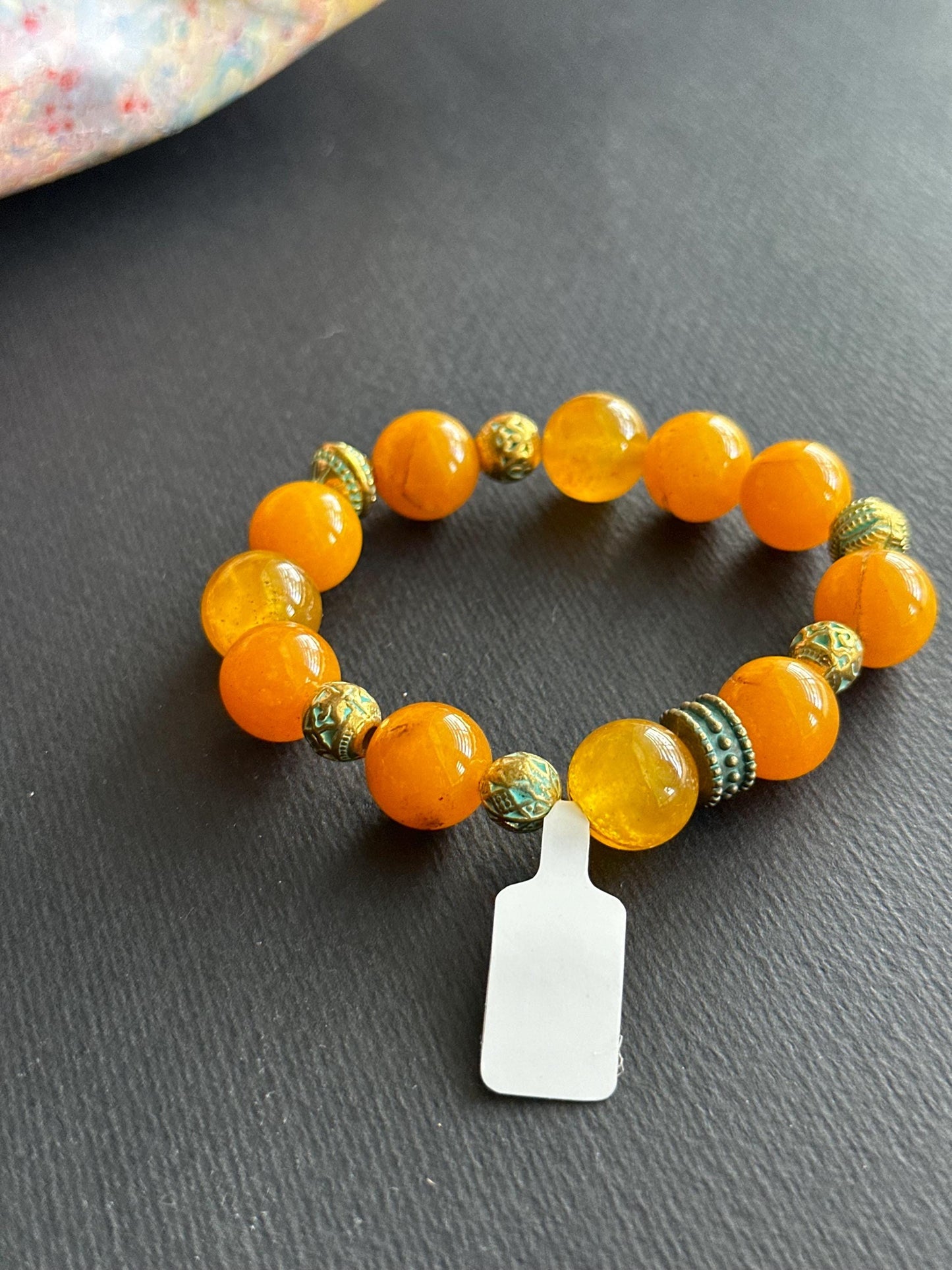 Green and Black with Ladybug Bracelet