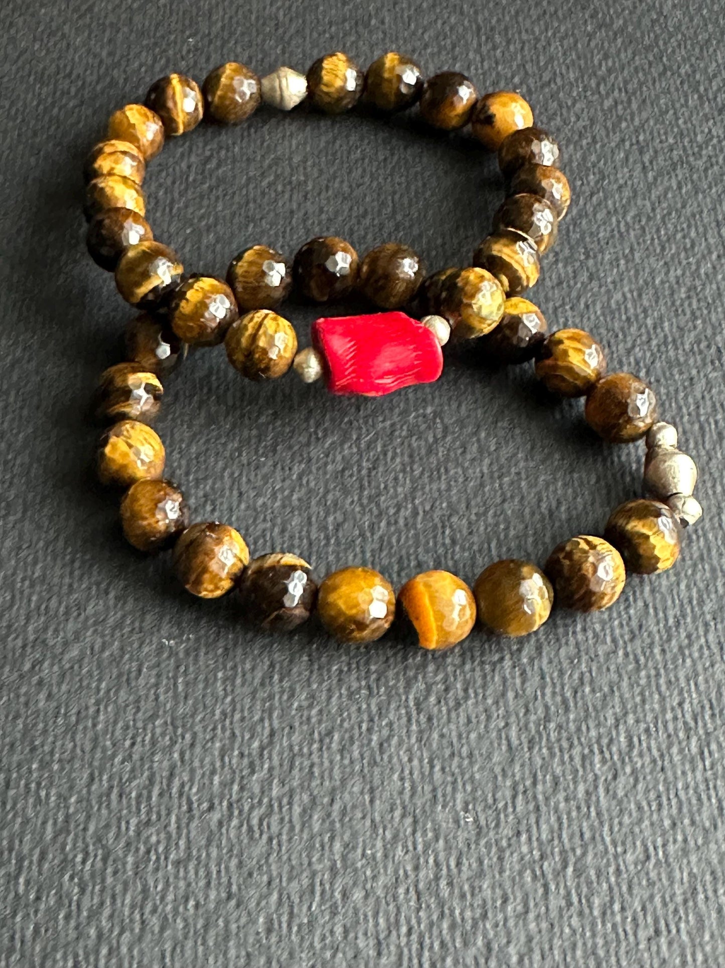 Tiger’s Eye Bracelet with Ethiopian Silver Accent Beads