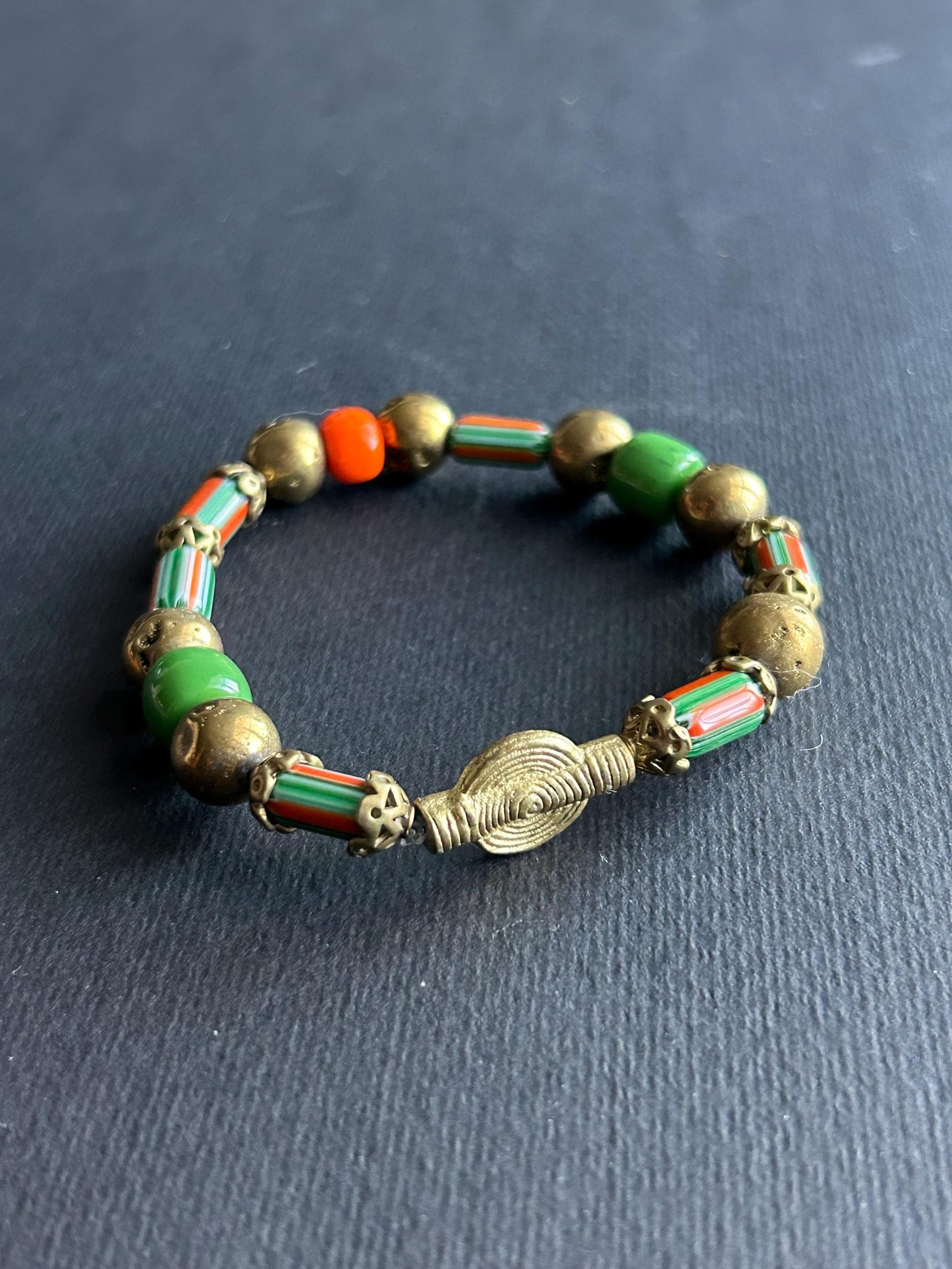 Multi Colored Unisex Stackable Bracelet One of a Kind 7.5 inches