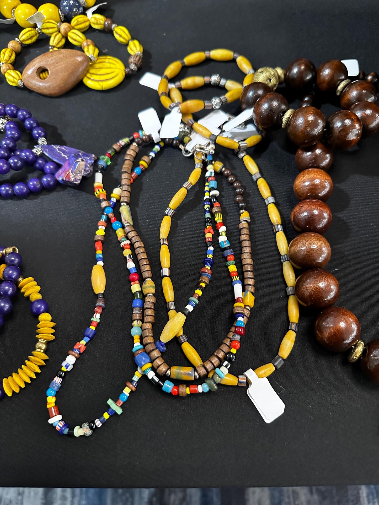 18 inch Beaded Necklace African Trade Bead Necklace