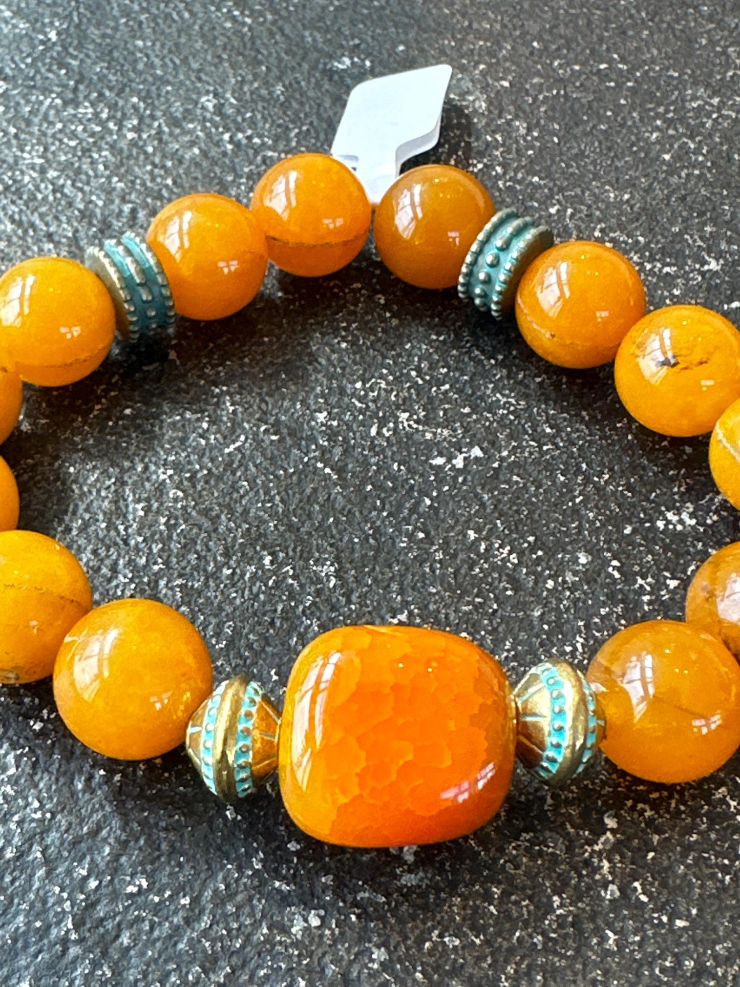 Orange Beaded Bracelets