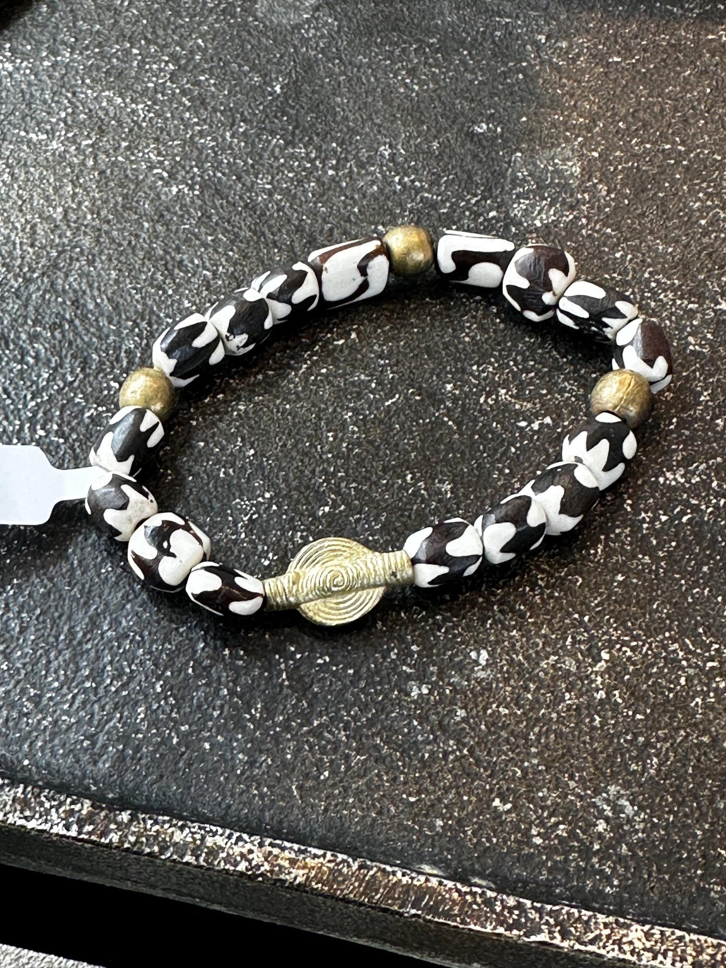 Stackable Brown and Bone Unisex Bracelet