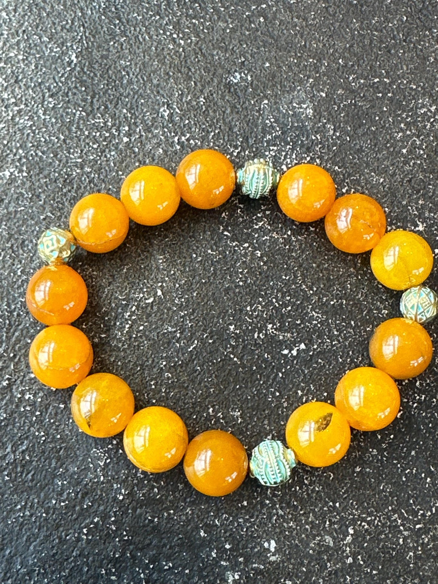 Orange Beaded Bracelets