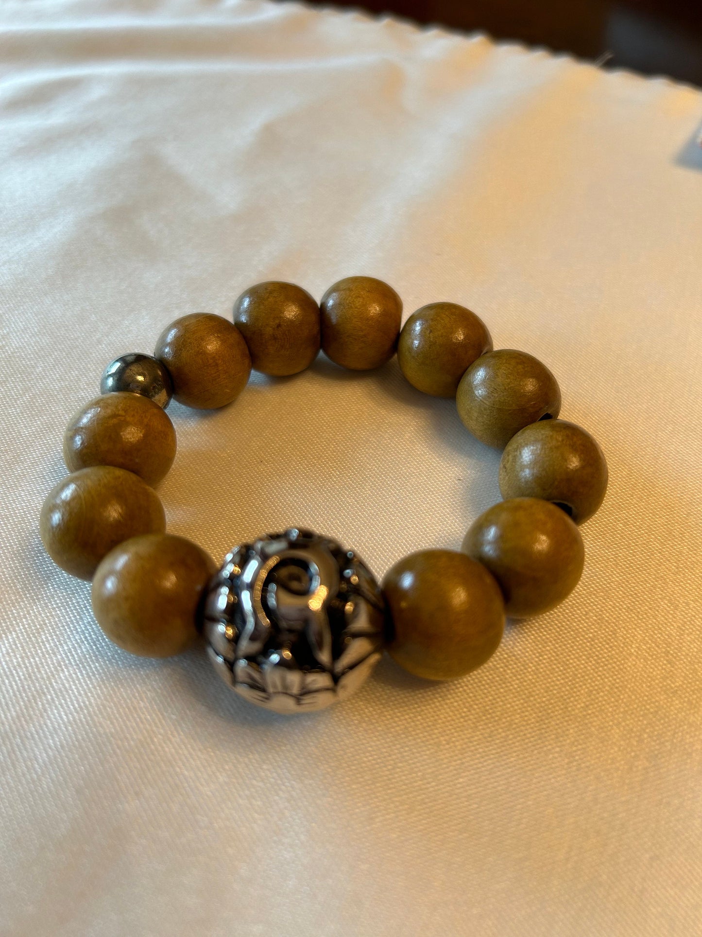 Large Wood Boho Eclectic Unisex Bracelet for Men and Women