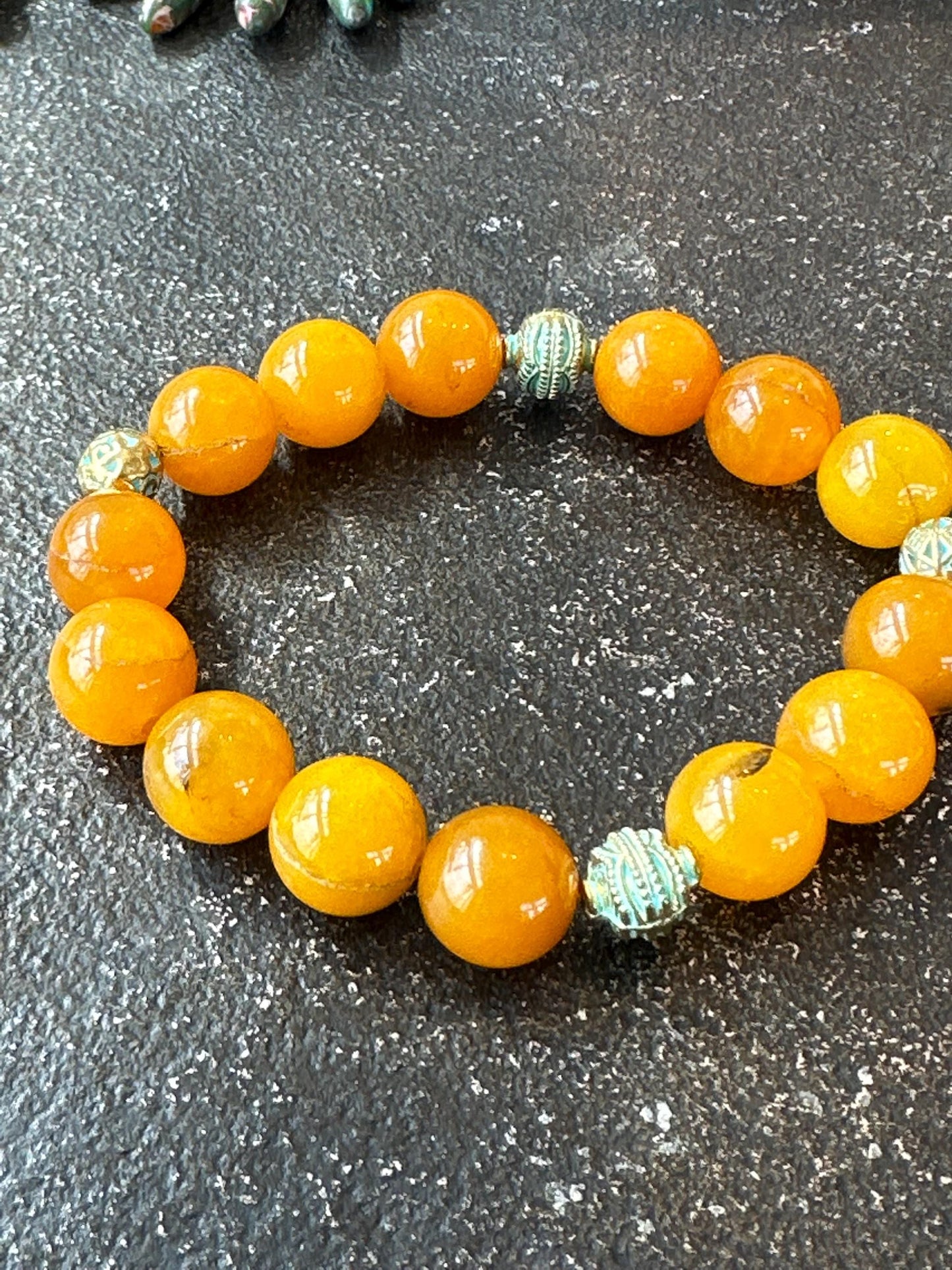 Orange Beaded Bracelets