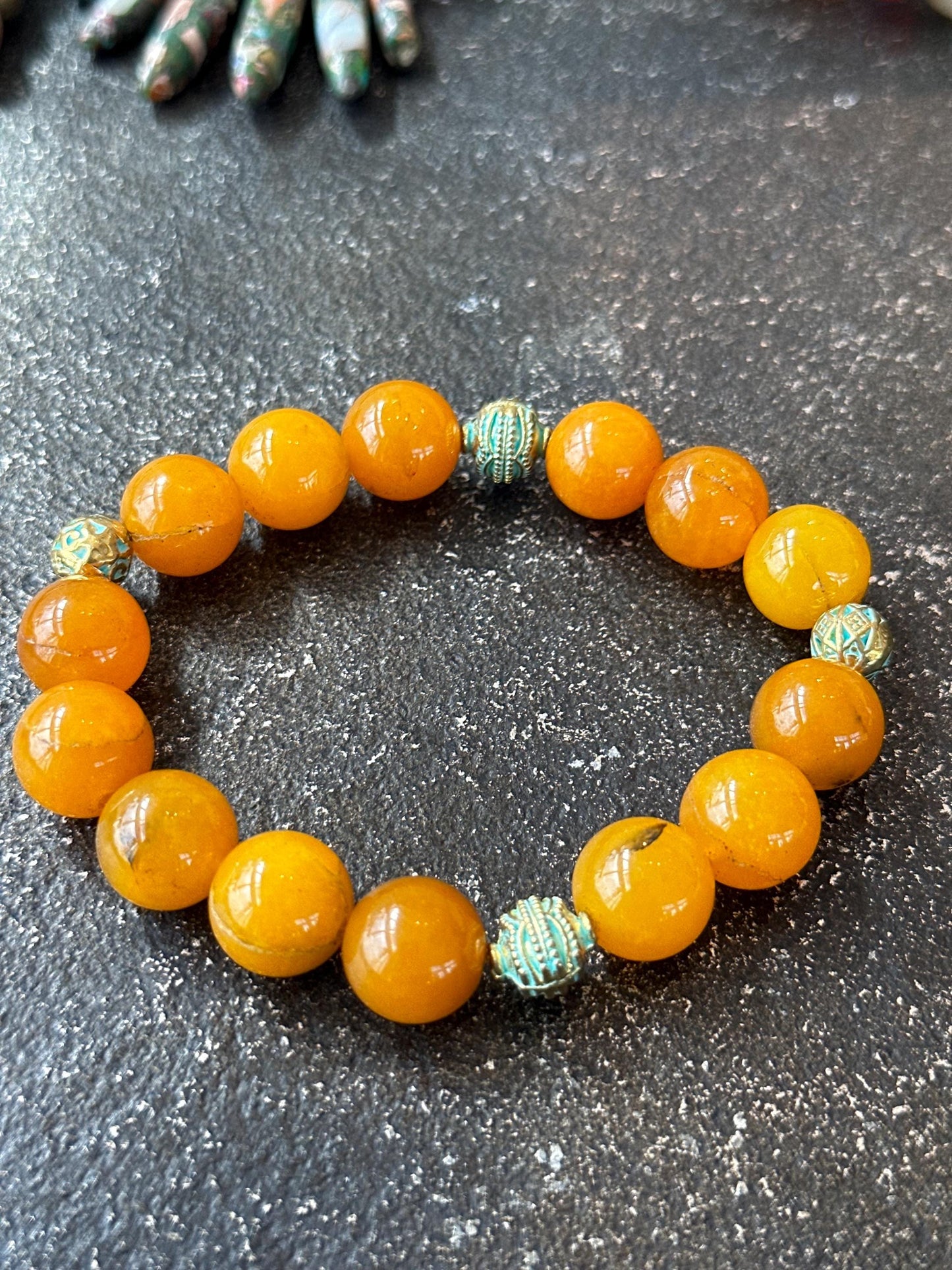 Orange Beaded Bracelets
