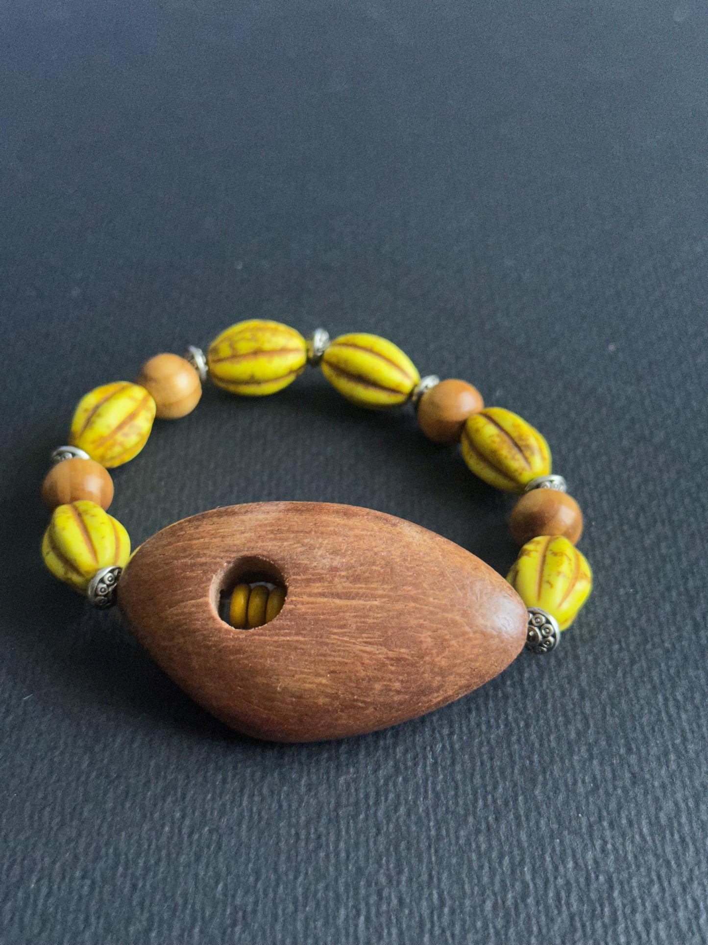 Yellow and Brown Fall Vibes Bracelet Stack