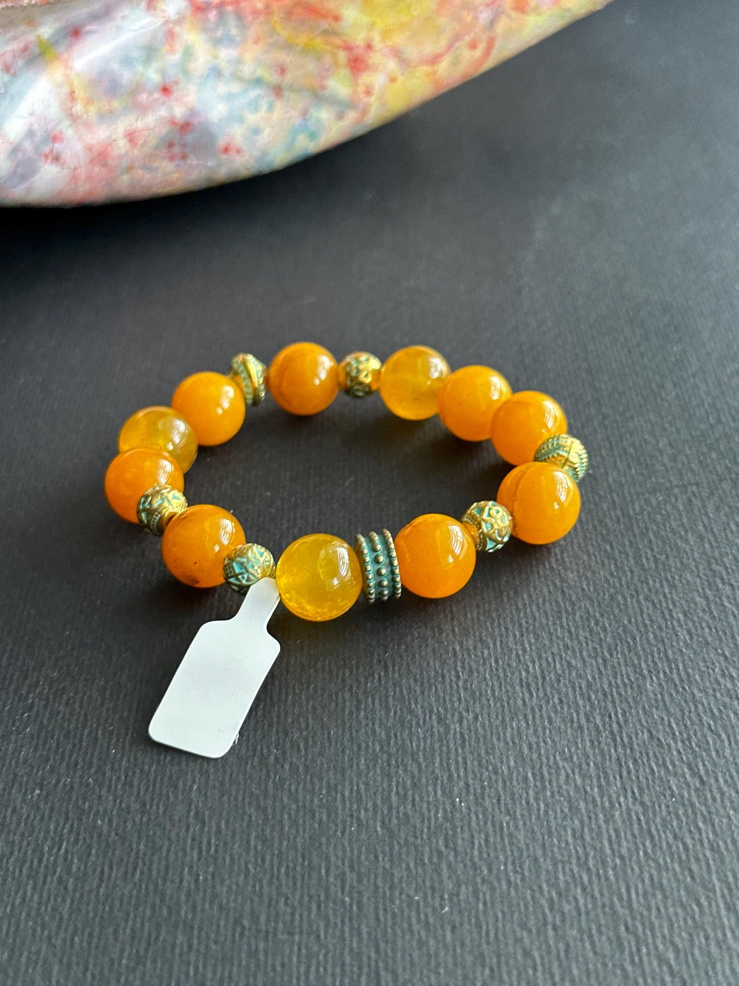 Green and Black with Ladybug Bracelet