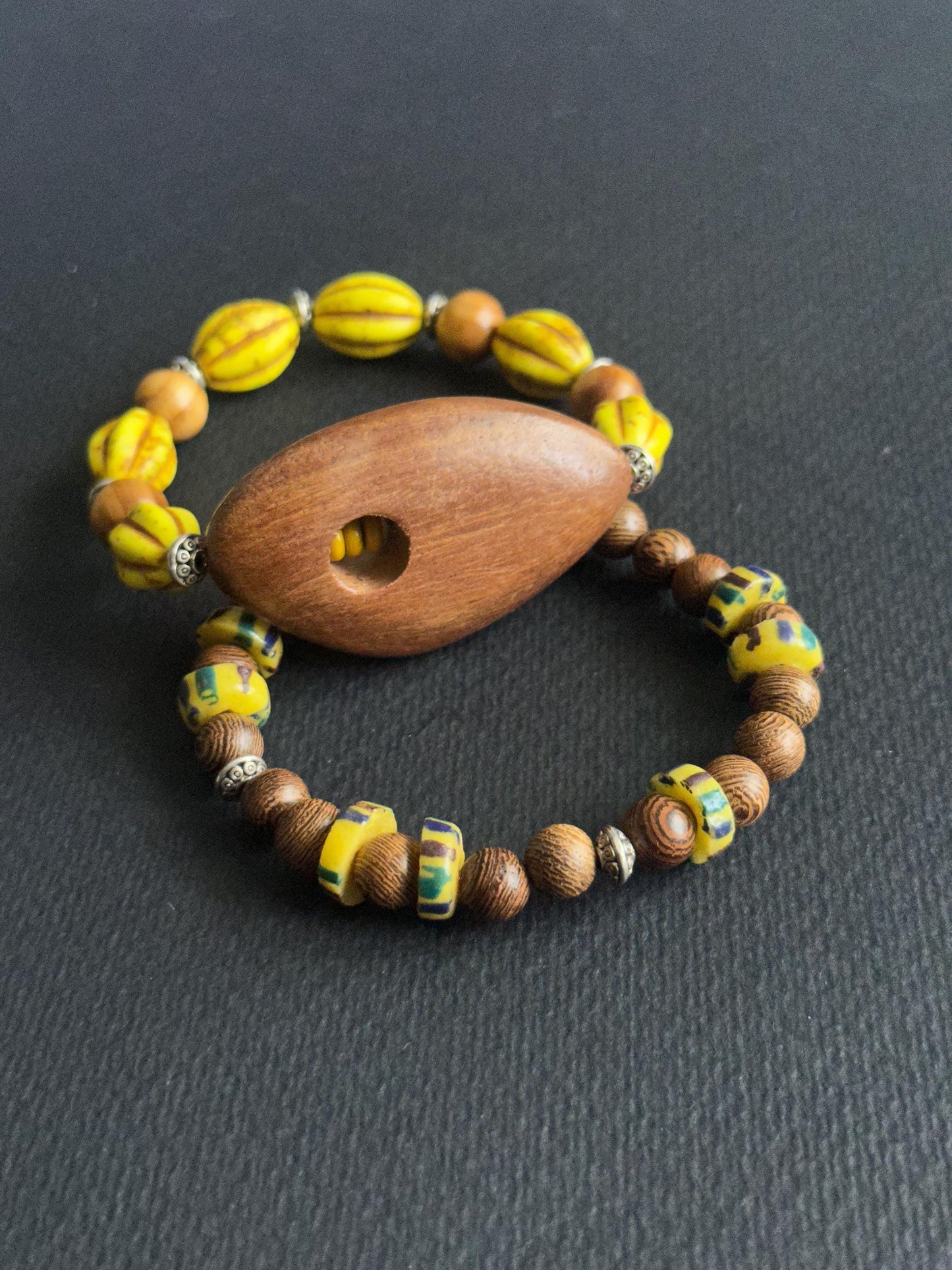 Yellow and Brown Fall Vibes Bracelet Stack