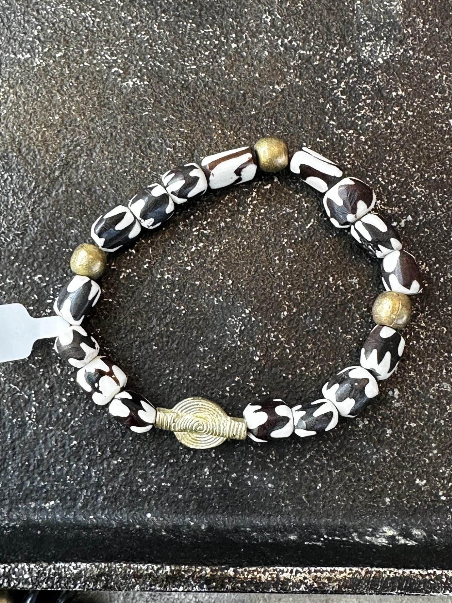 Stackable Brown and Bone Unisex Bracelet