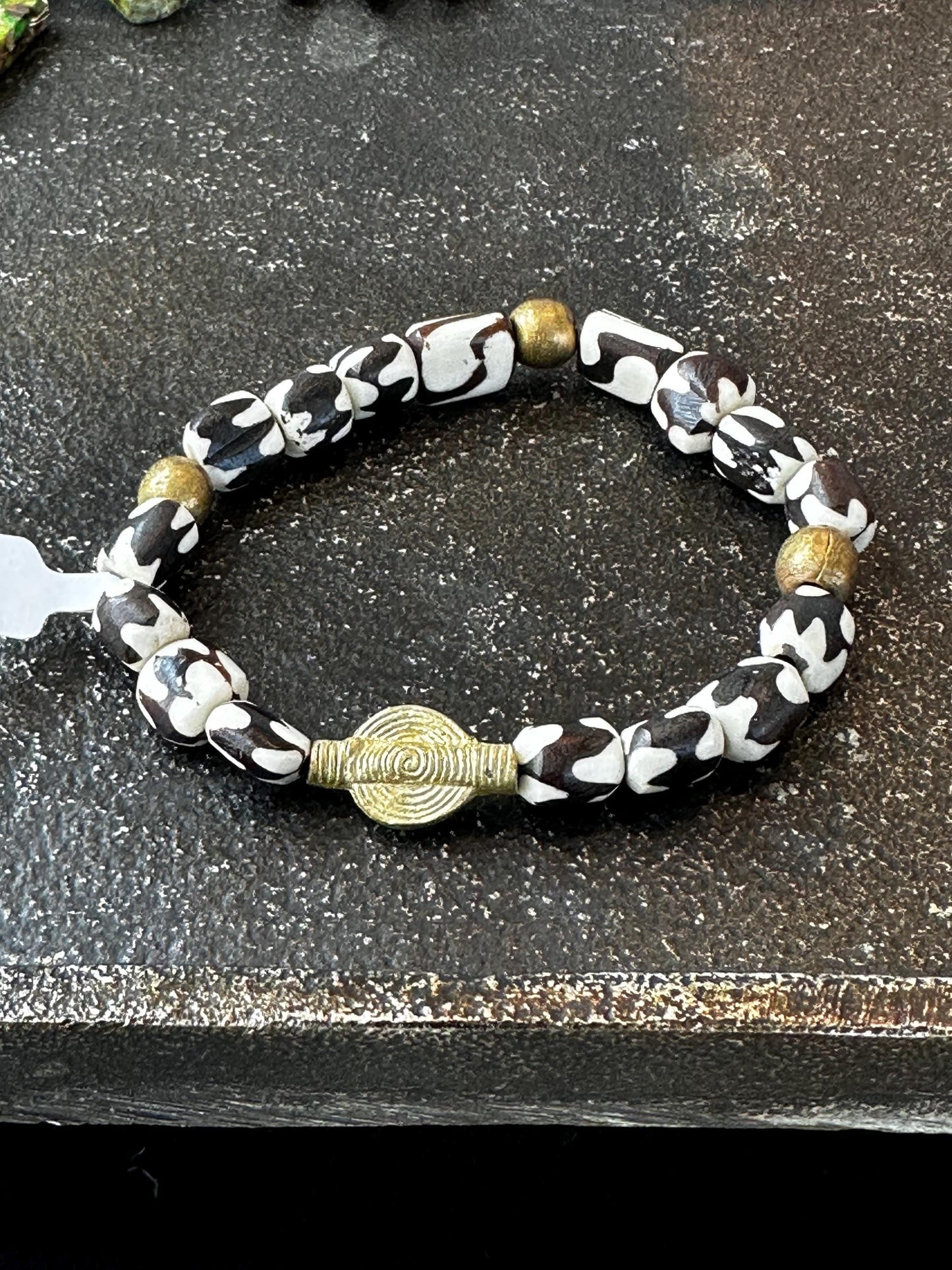 Stackable Brown and Bone Unisex Bracelet
