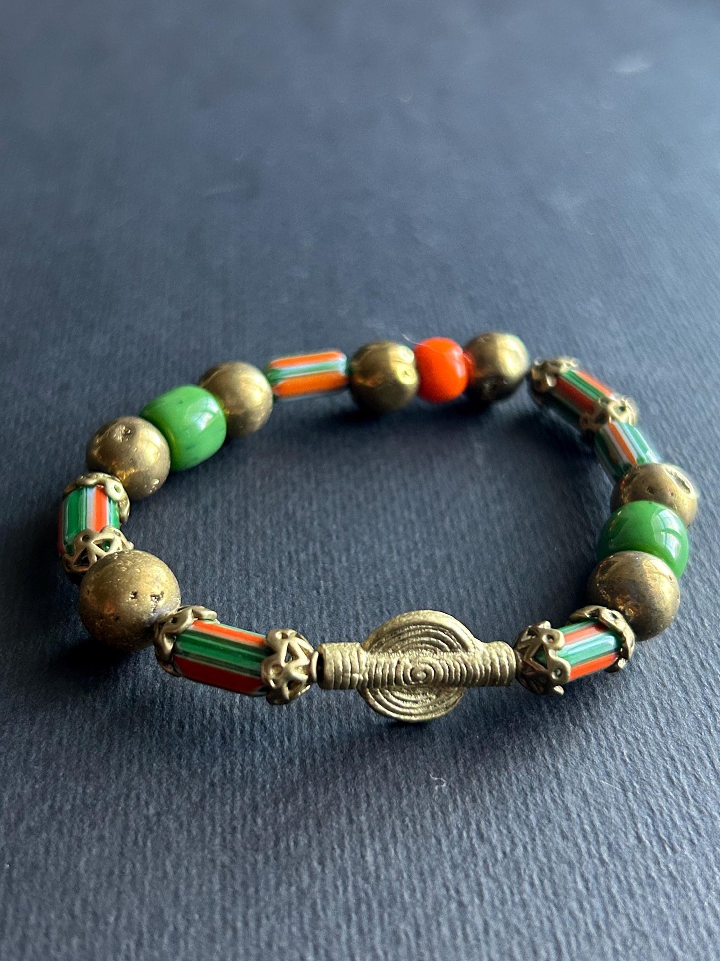Multi Colored Unisex Stackable Bracelet One of a Kind 7.5 inches