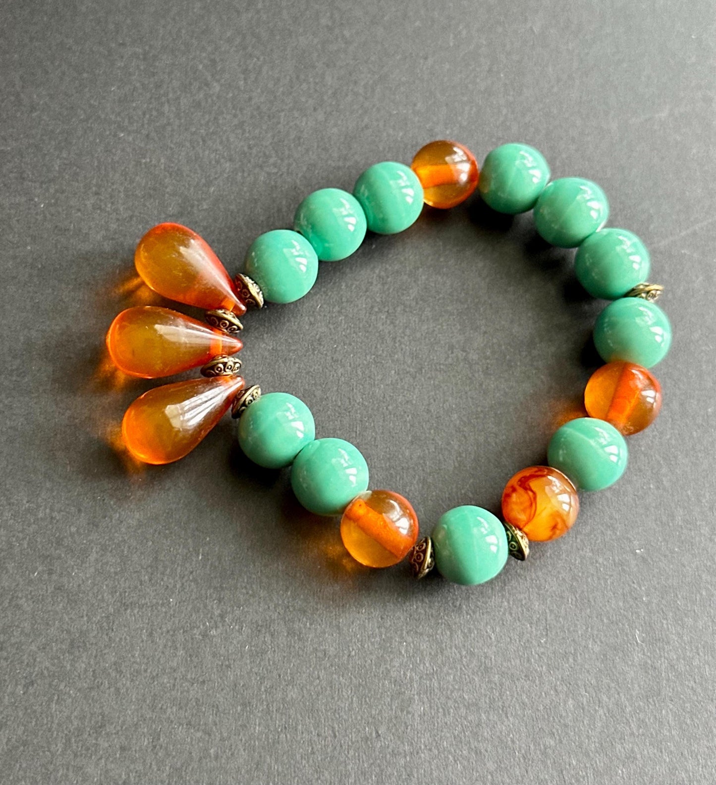 Peach Bellini Soft and Feminine OOAK Bracelet