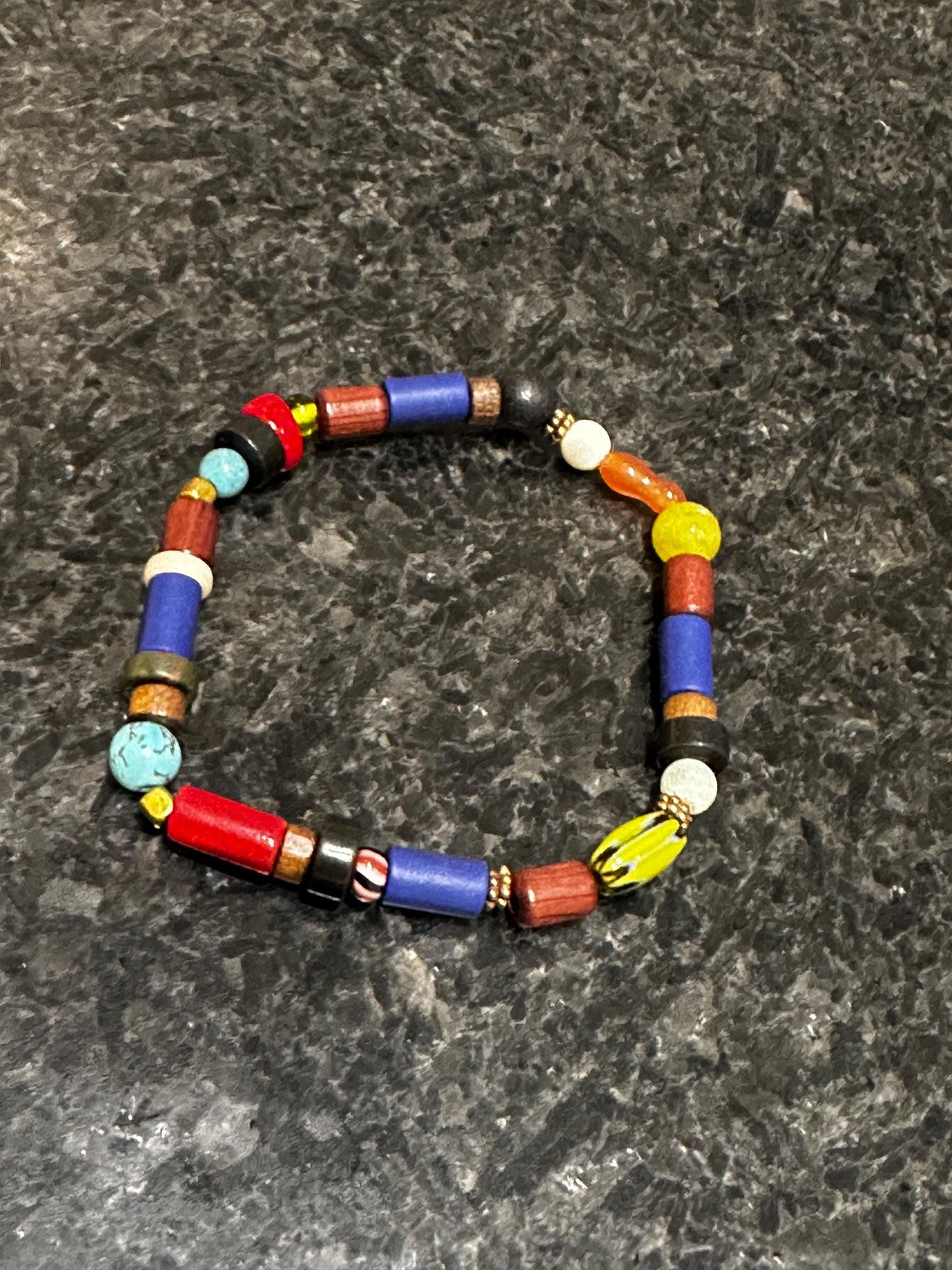Multi Color – Handmade Stretch Bracelet – 7.5 Inches – Trecie’s Shoppe