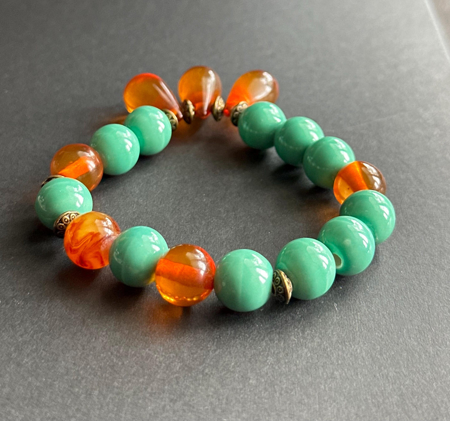 Peach Bellini Soft and Feminine OOAK Bracelet