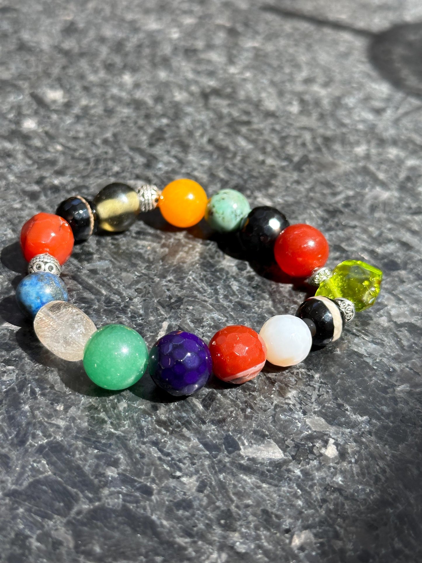 Stackable Multi Color Gemstone Bracelet