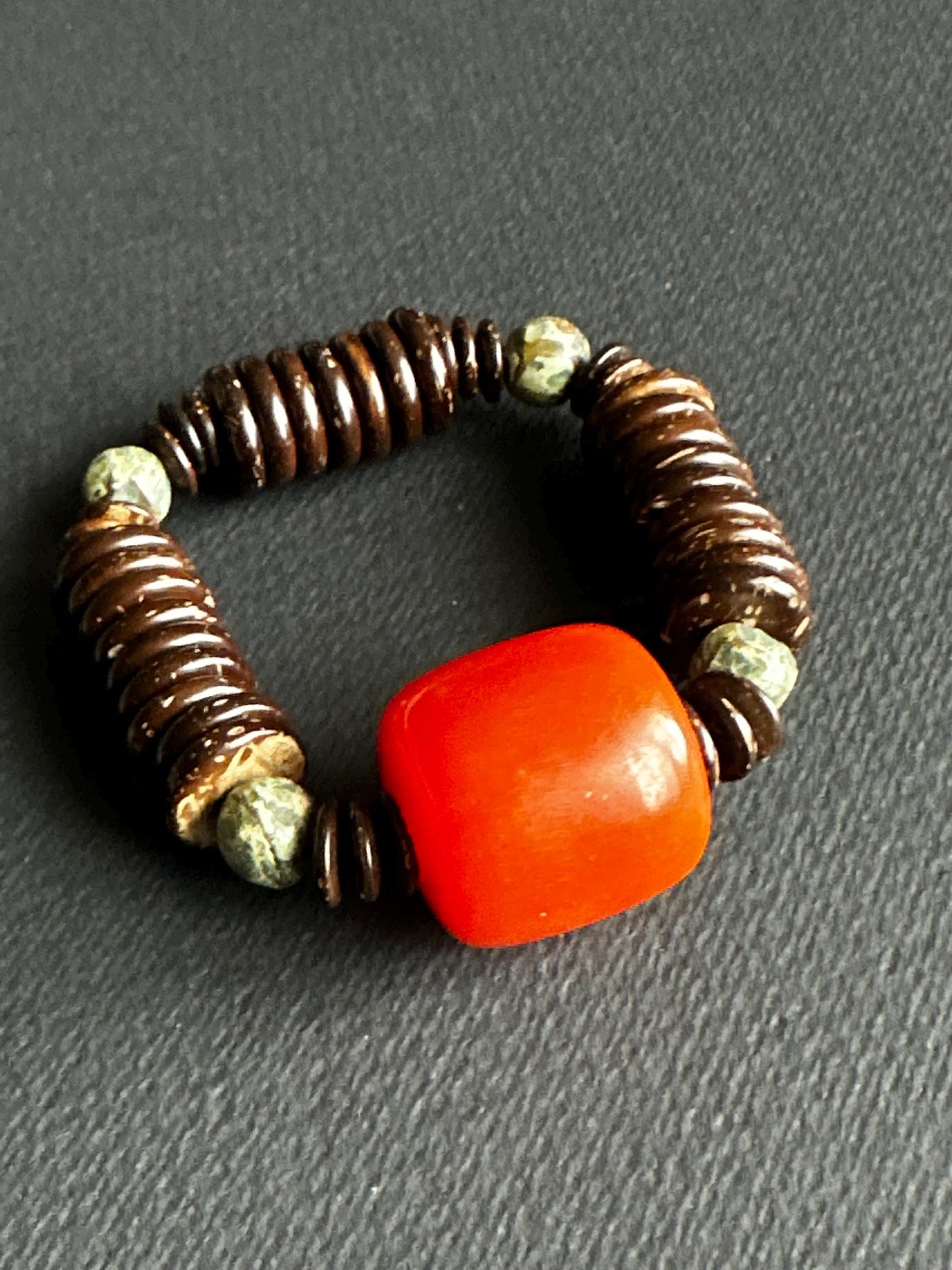 Earthy Boho Bracelet Stack – Wood, Bone & Mixed Bead Set