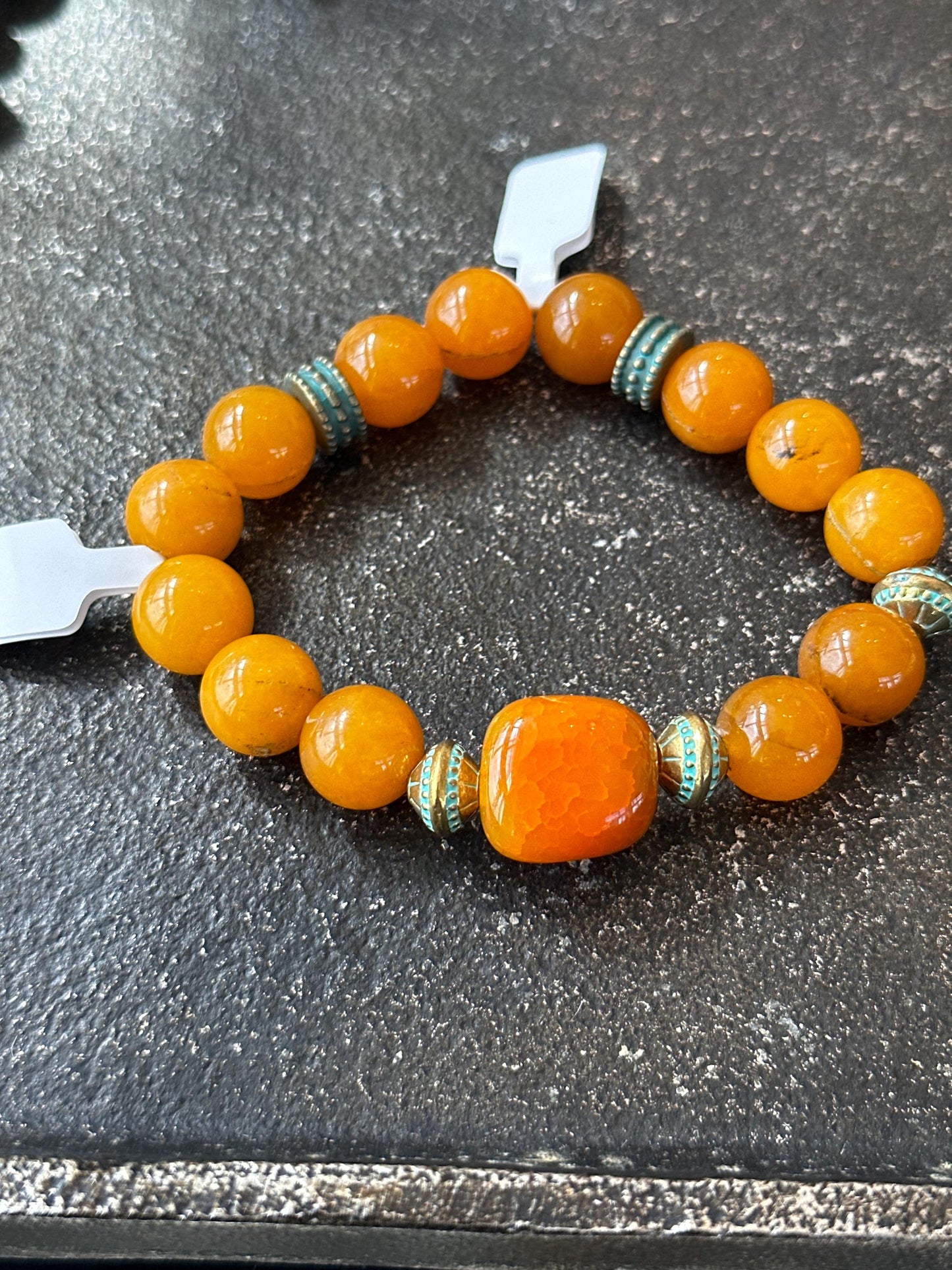 Orange Beaded Bracelets