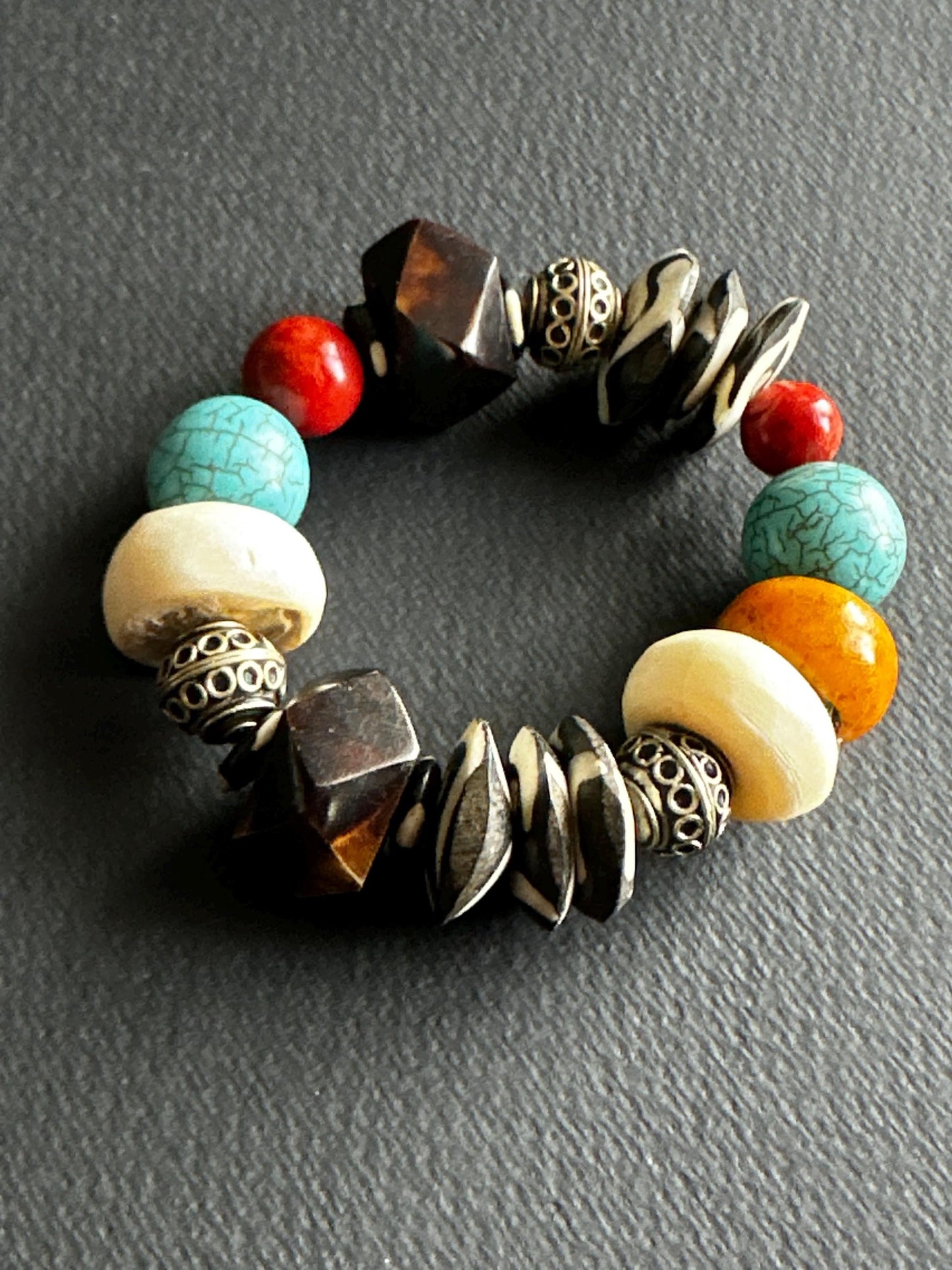 Bohomian Chic Stackable Statement One Of A Kind Bracelet | Handmade by Attrice