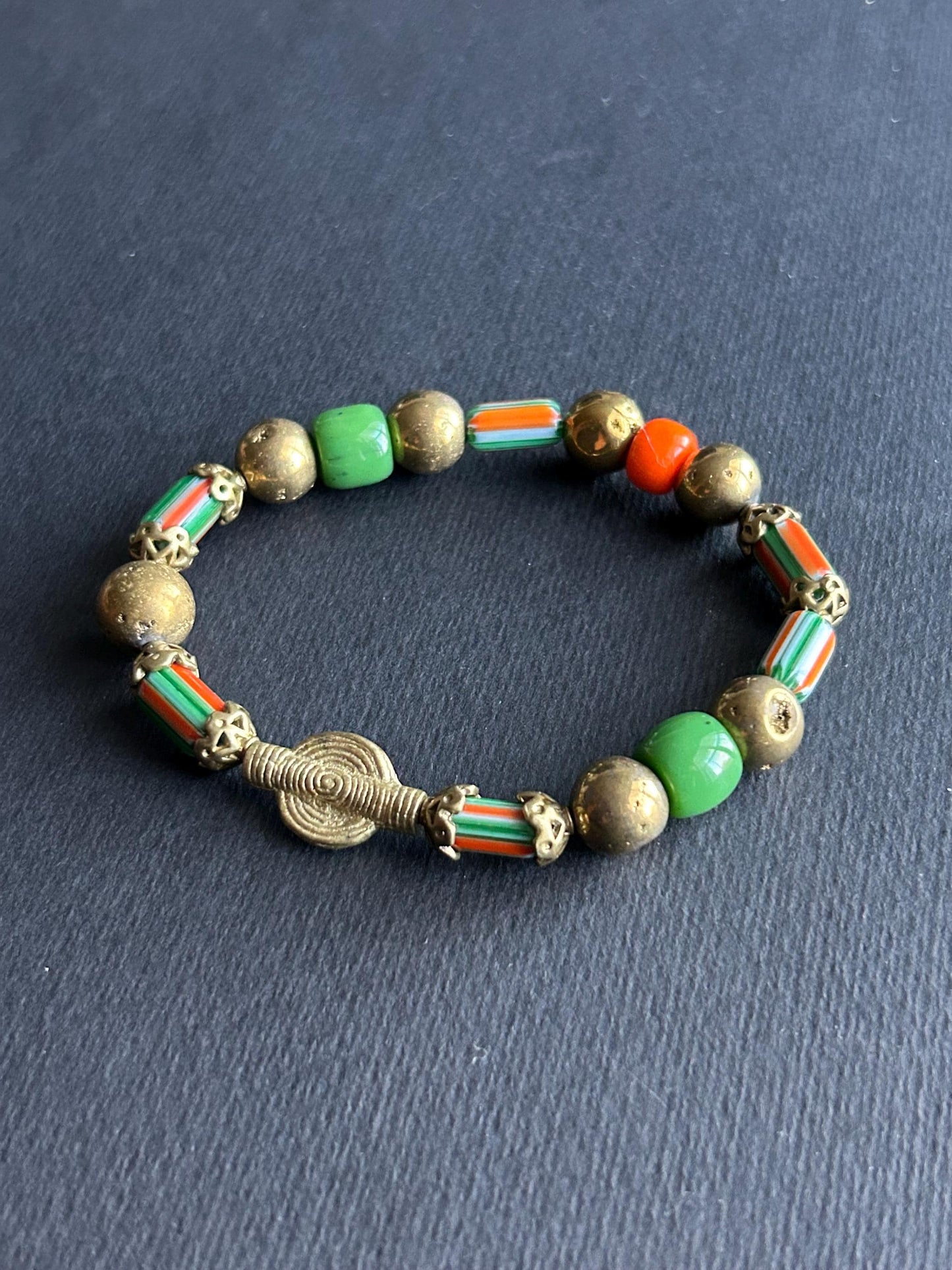 Multi Colored Unisex Stackable Bracelet One of a Kind 7.5 inches