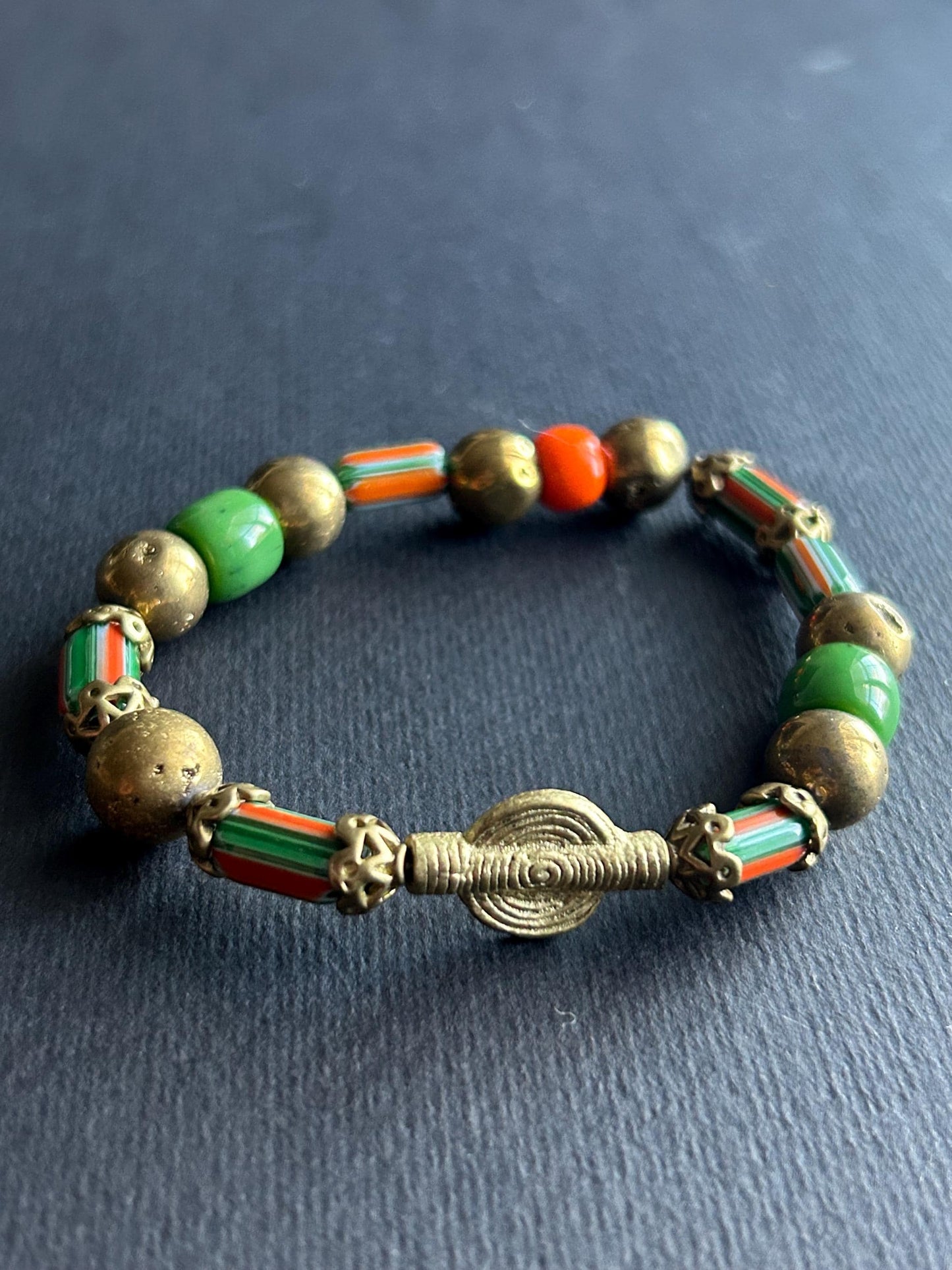 Multi Colored Unisex Stackable Bracelet One of a Kind 7.5 inches