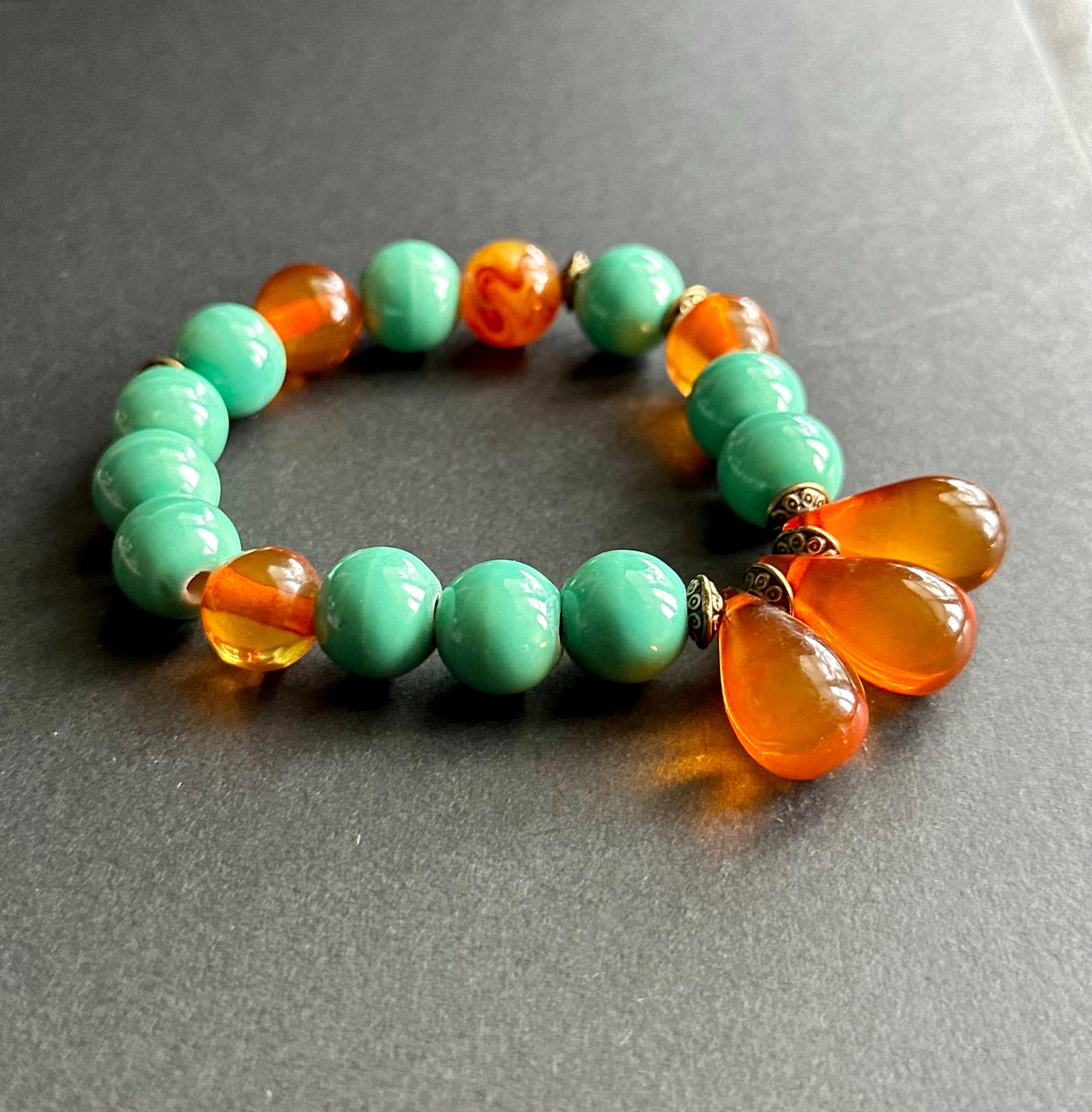 Peach Bellini Soft and Feminine OOAK Bracelet