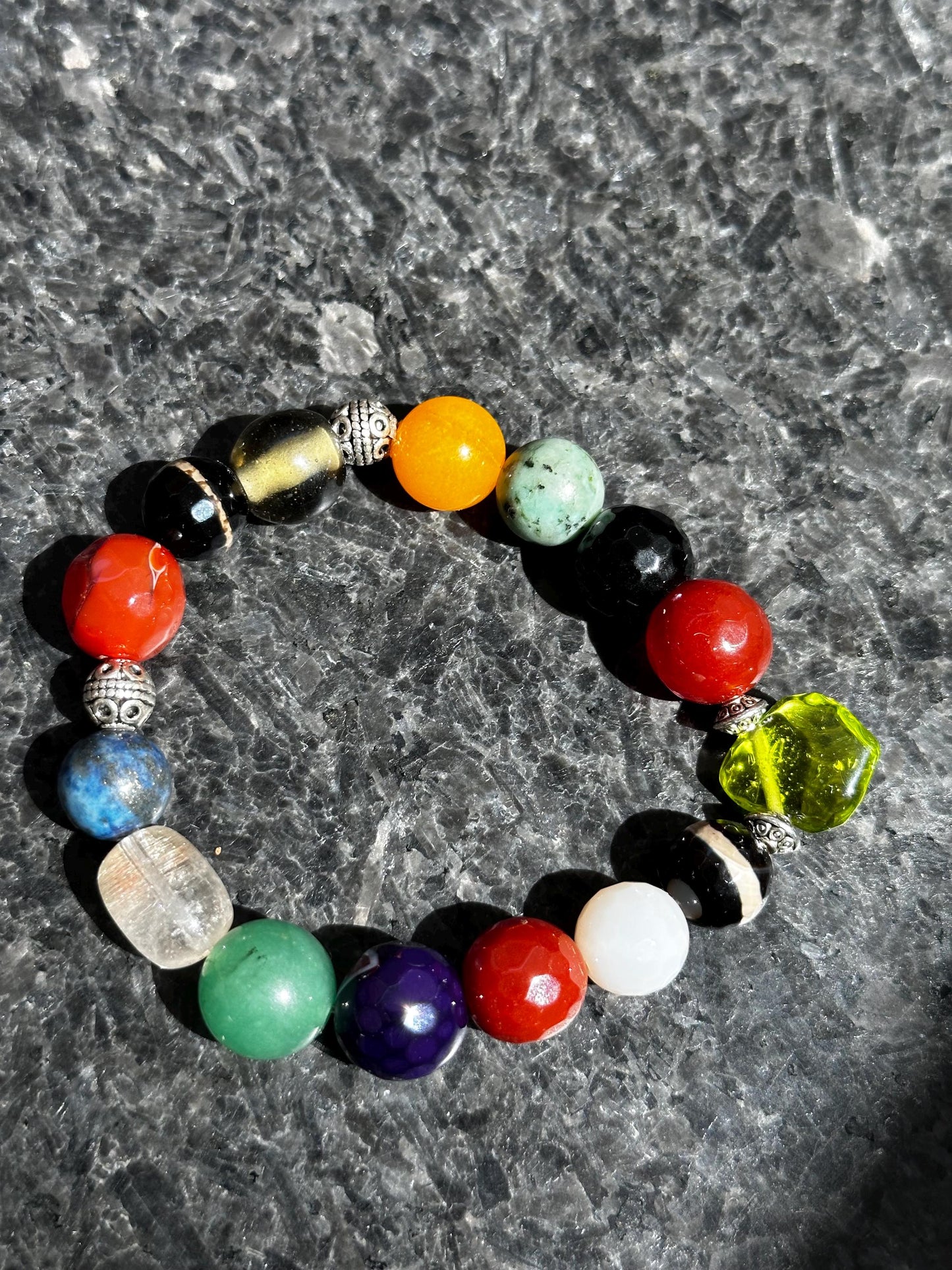 Stackable Multi Color Gemstone Bracelet