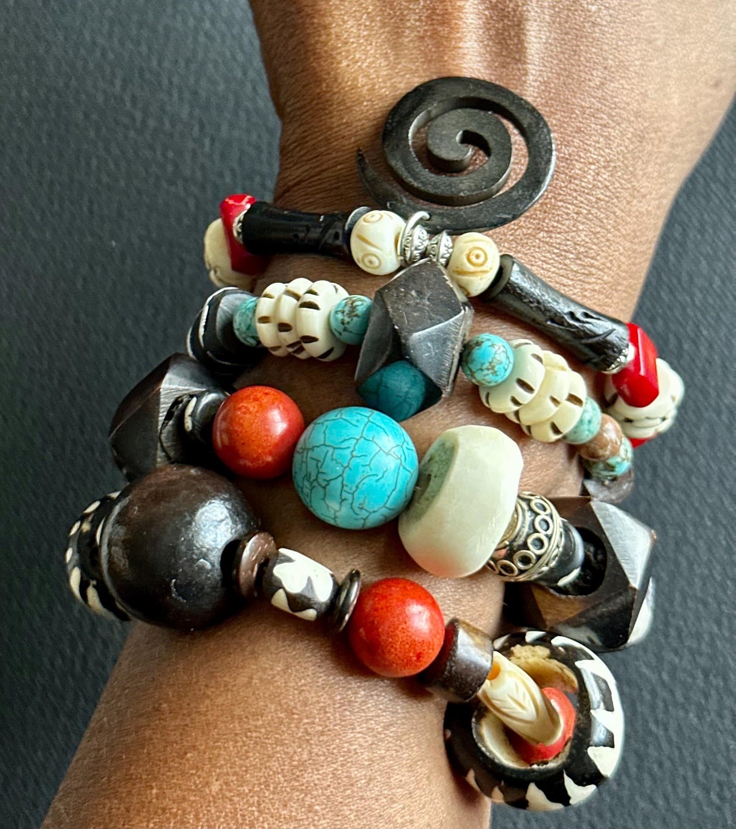 Bohomian Chic Stackable Statement One Of A Kind Bracelet | Handmade by Attrice