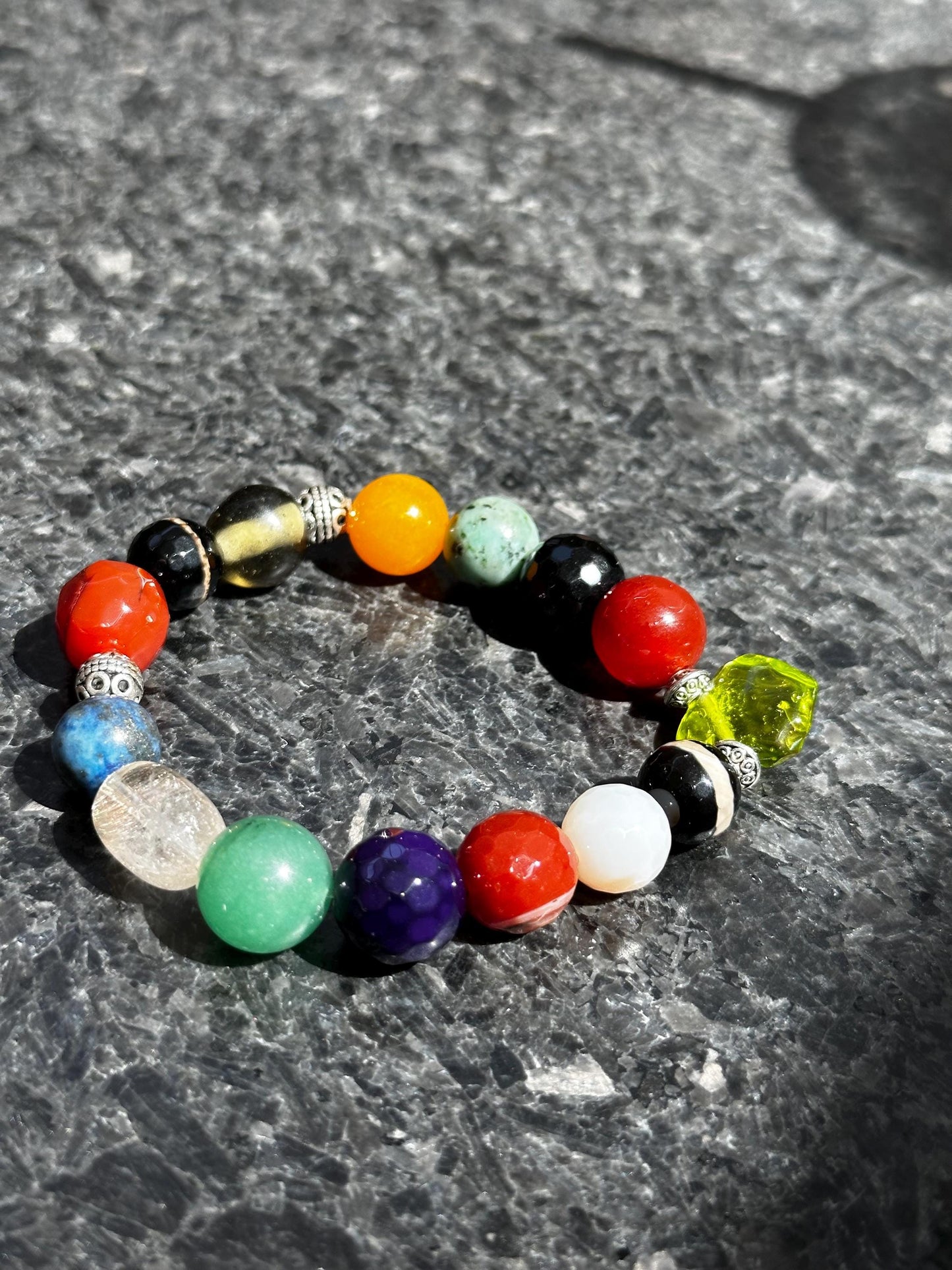 Stackable Multi Color Gemstone Bracelet