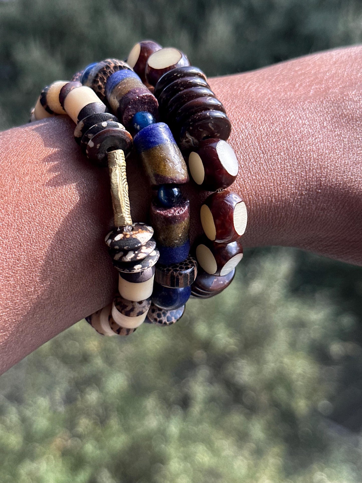 Krobo Glass Beaded - Handmade by Attrice- OOAK