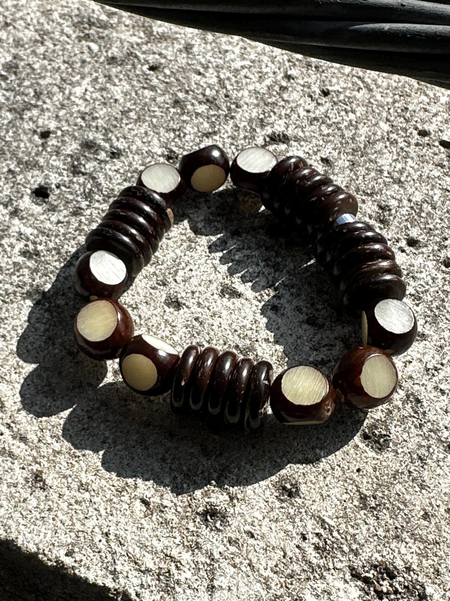 Handcrafted African-Inspired Beaded Bracelet | Brown & Gold Statement Jewelry | One-of-a-Kind Artisan Bracelet | Boho Unisex Style