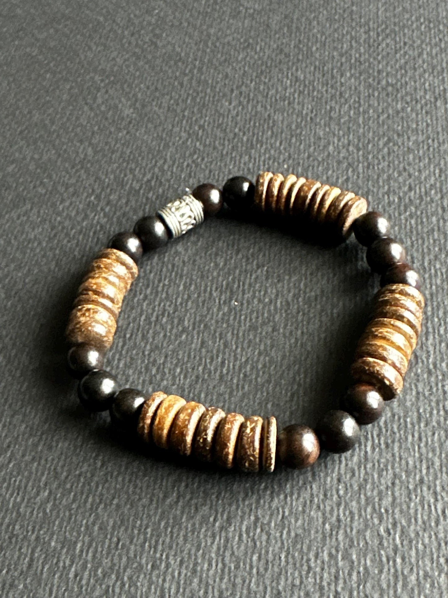 Earthy Boho Bracelet Stack – Wood, Bone & Mixed Bead Set