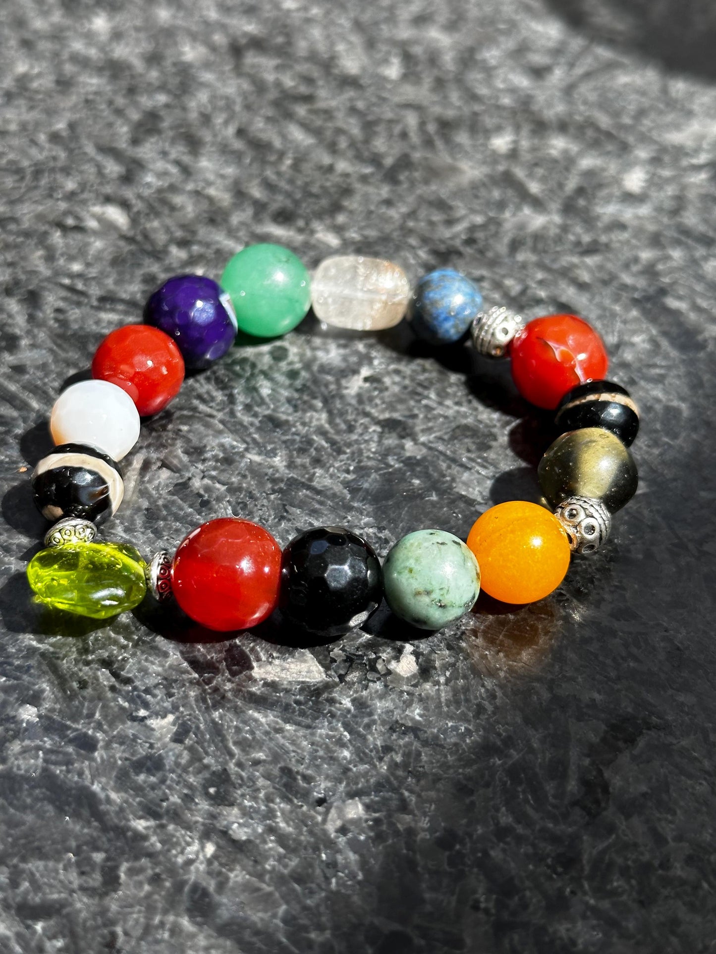 Stackable Multi Color Gemstone Bracelet