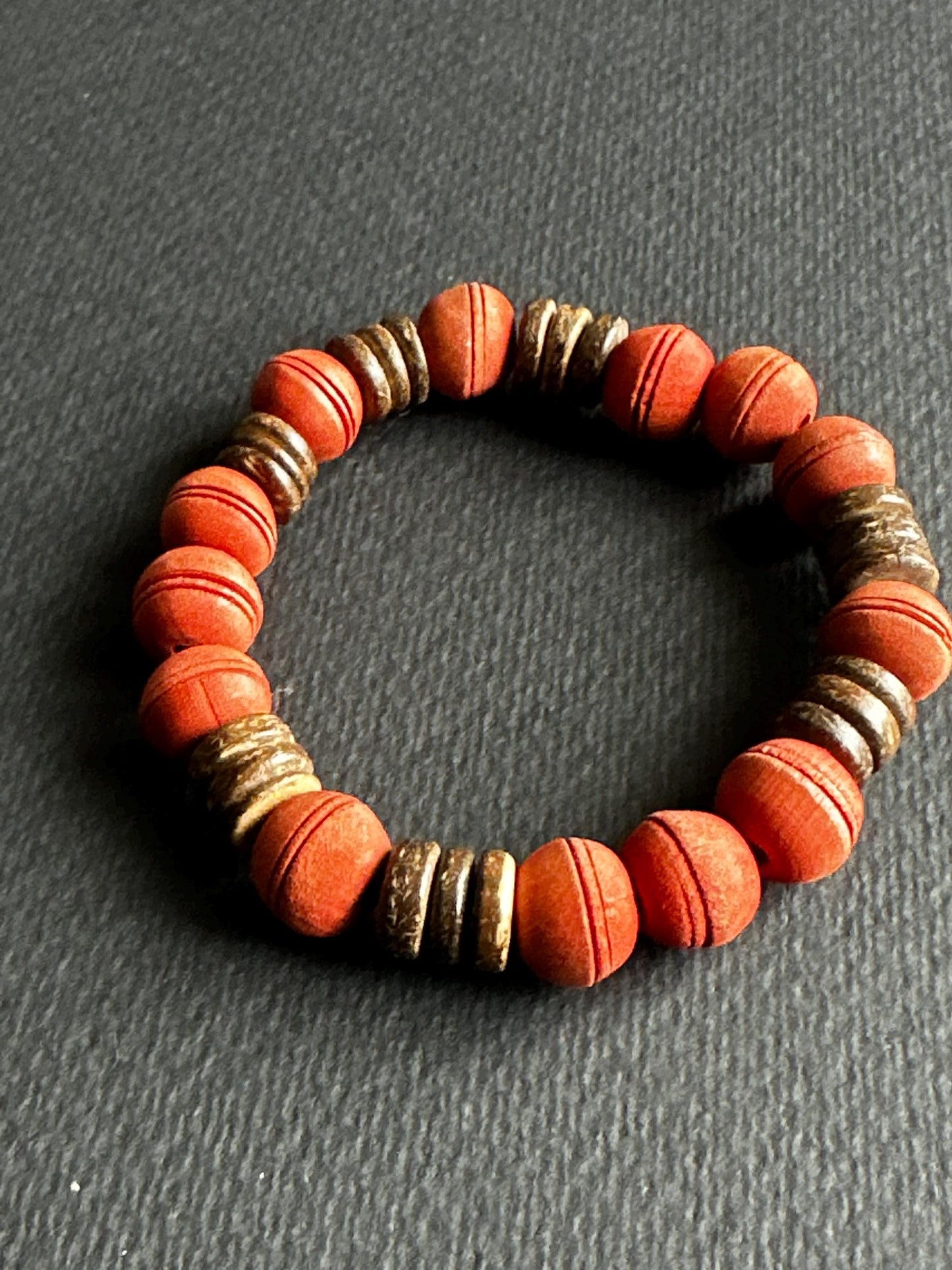 Earthy Boho Bracelet Stack – Wood, Bone & Mixed Bead Set