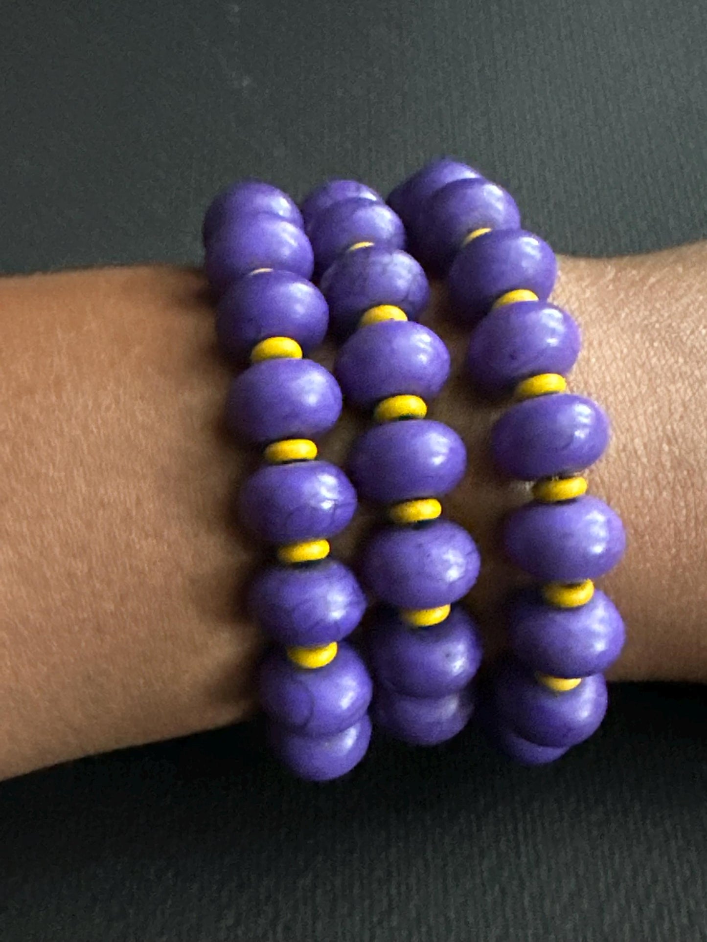 Purple and Gold Bracelet #3