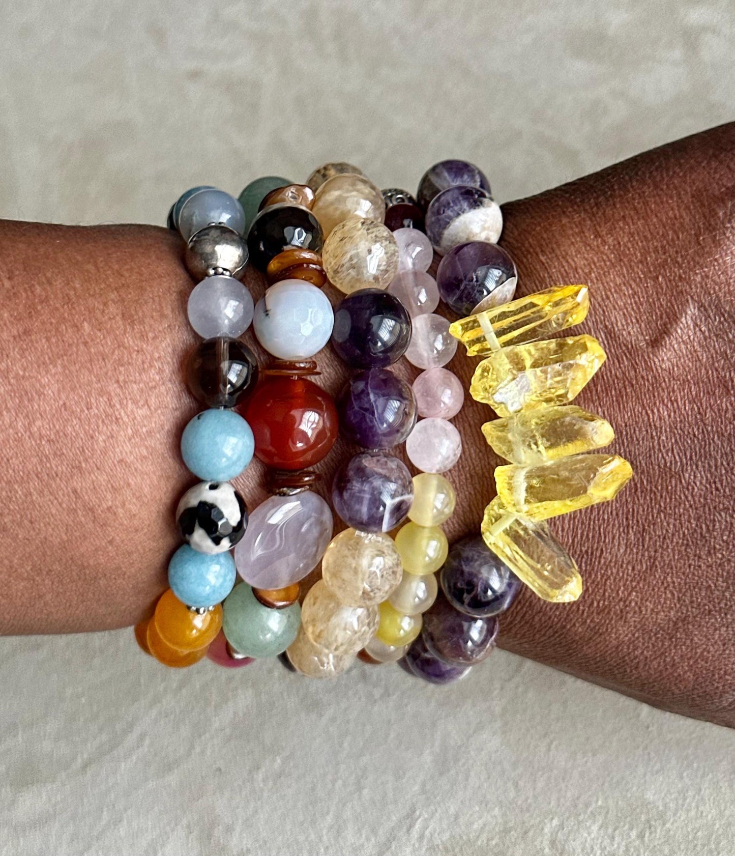 Fun Everyday Unisex Stackable Wear As Stack or as Standalone Bracelets