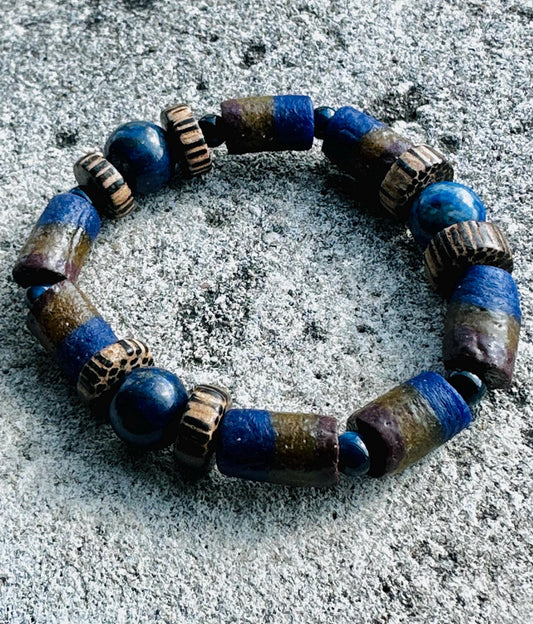 Krobo Glass Beaded - Handmade by Attrice- OOAK