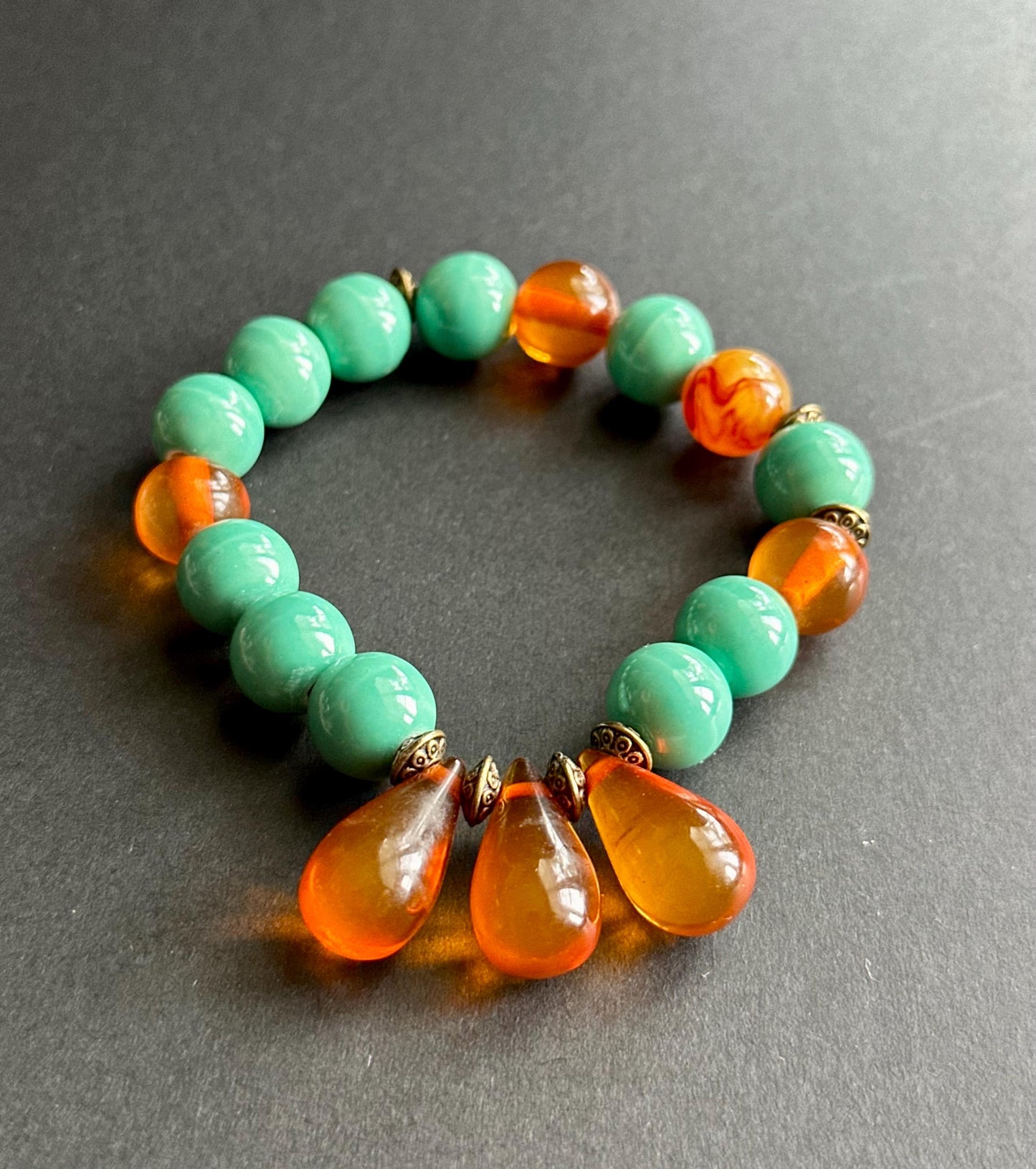 Peach Bellini Soft and Feminine OOAK Bracelet