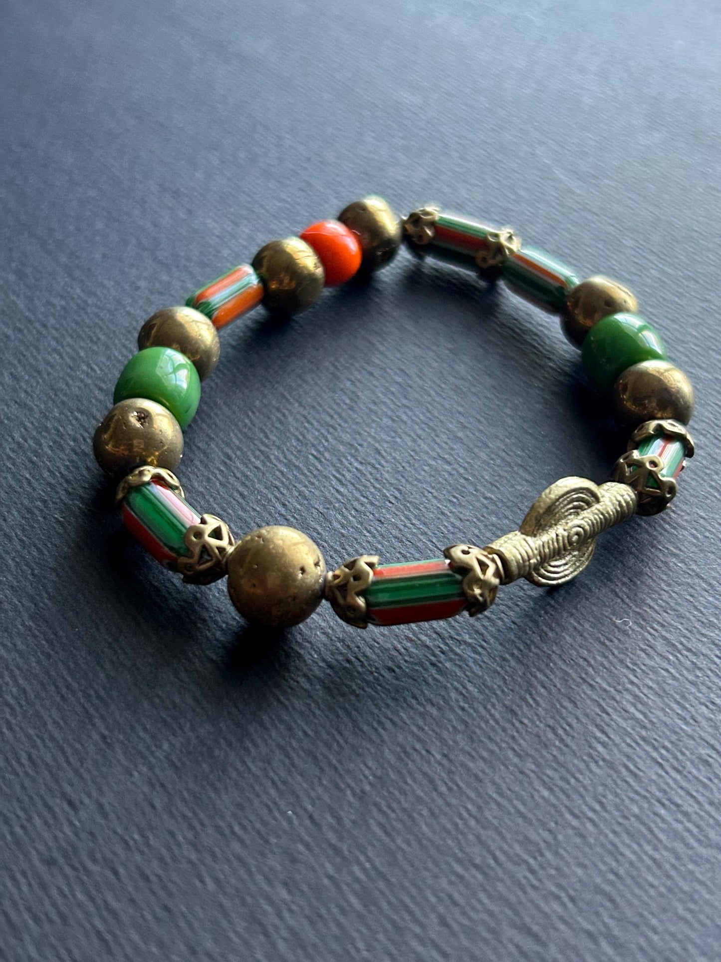 Multi Colored Unisex Stackable Bracelet One of a Kind 7.5 inches