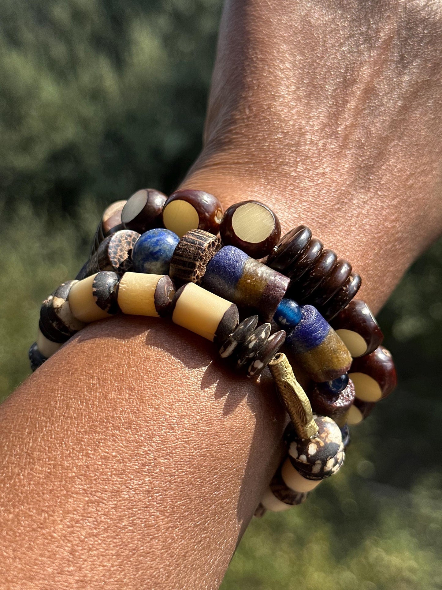 Krobo Glass Beaded - Handmade by Attrice- OOAK