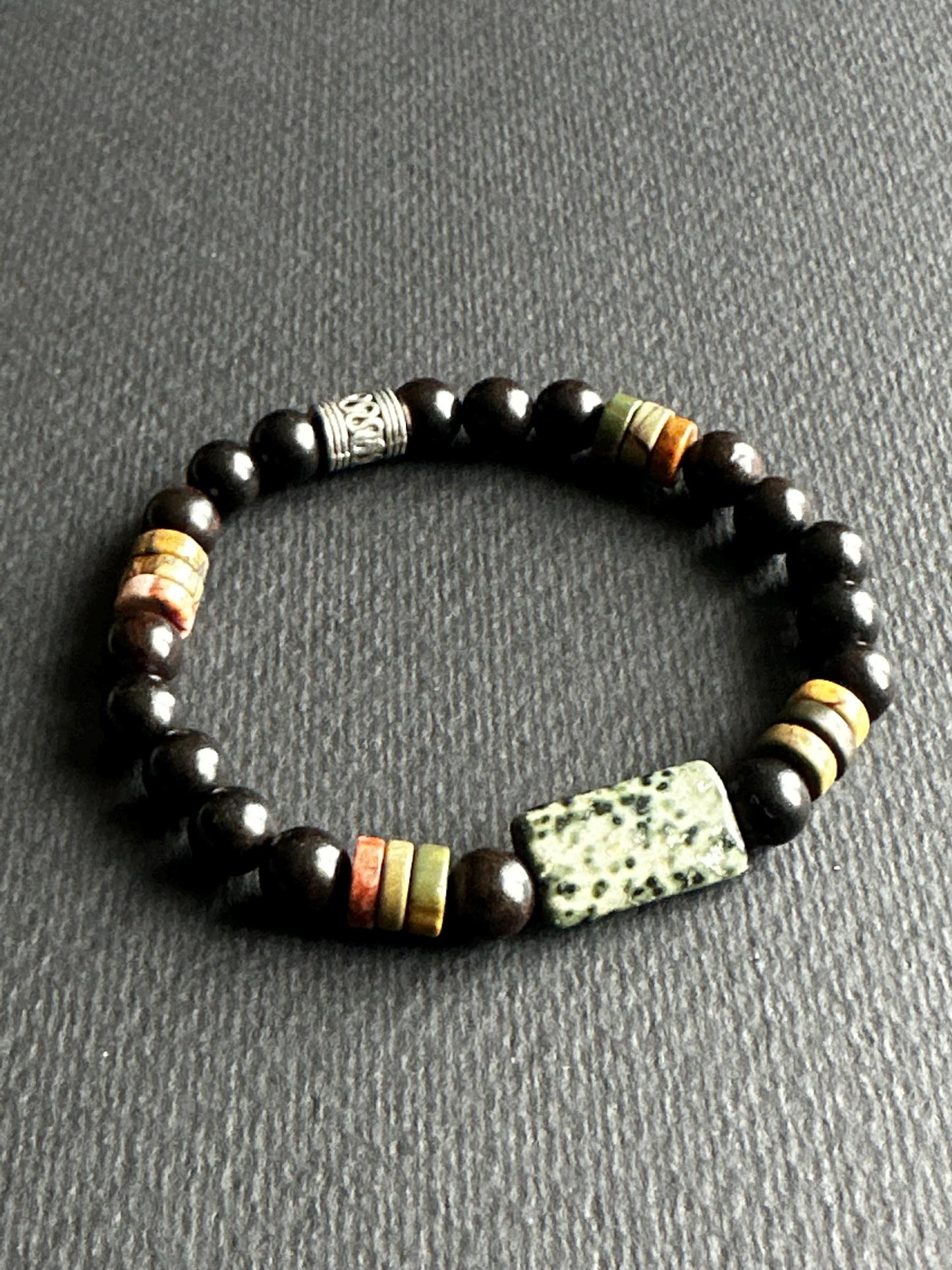 Earthy Boho Bracelet Stack – Wood, Bone & Mixed Bead Set