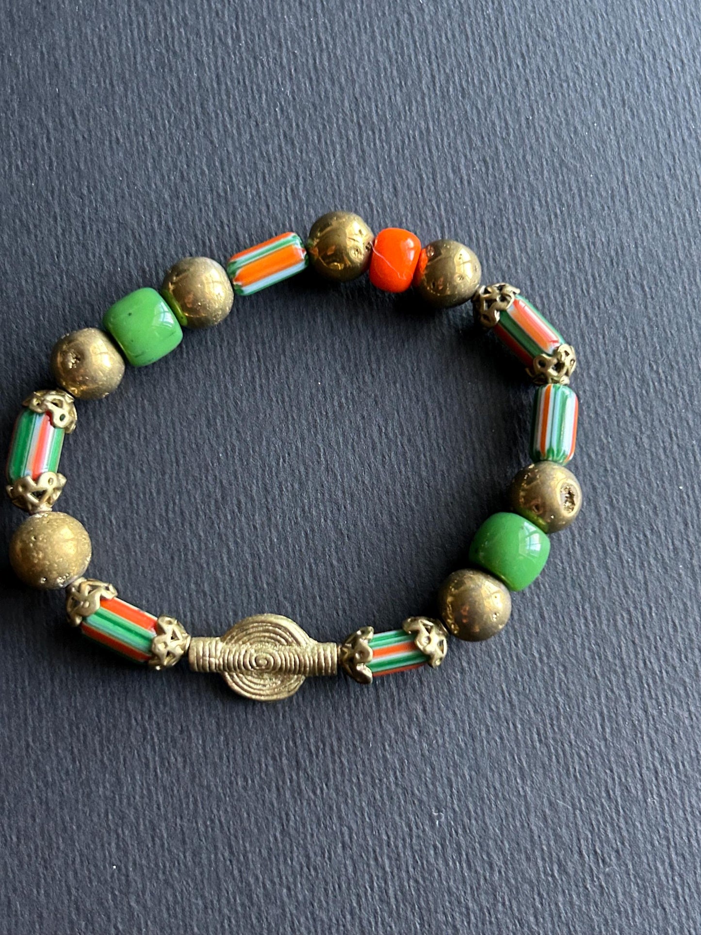 Multi Colored Unisex Stackable Bracelet One of a Kind 7.5 inches