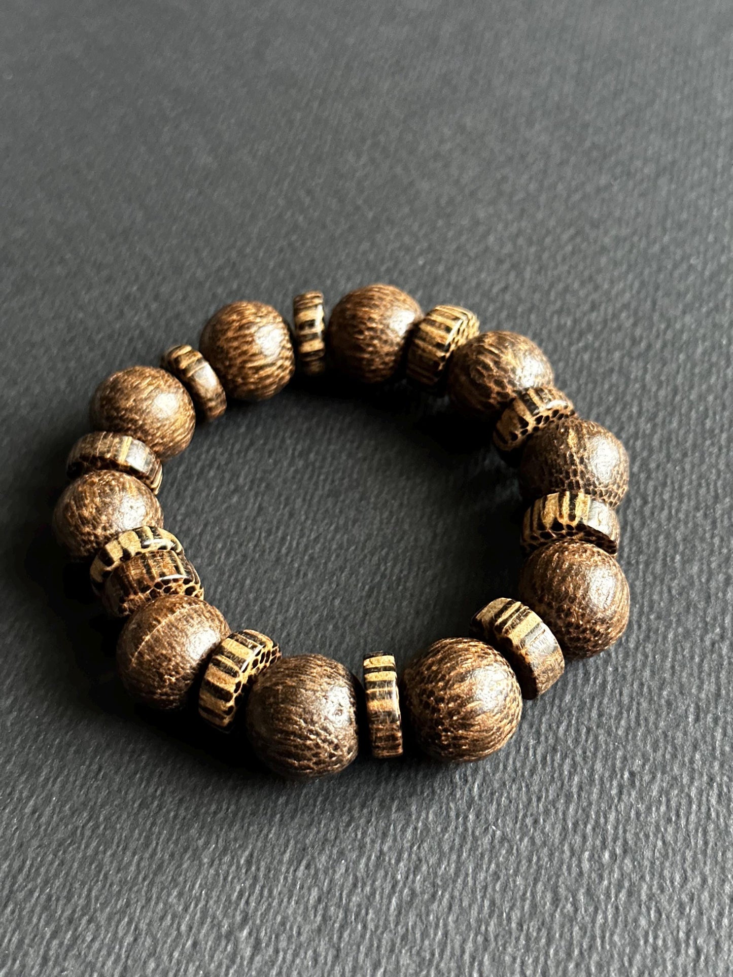 Earthy Boho Bracelet Stack – Wood, Bone & Mixed Bead Set
