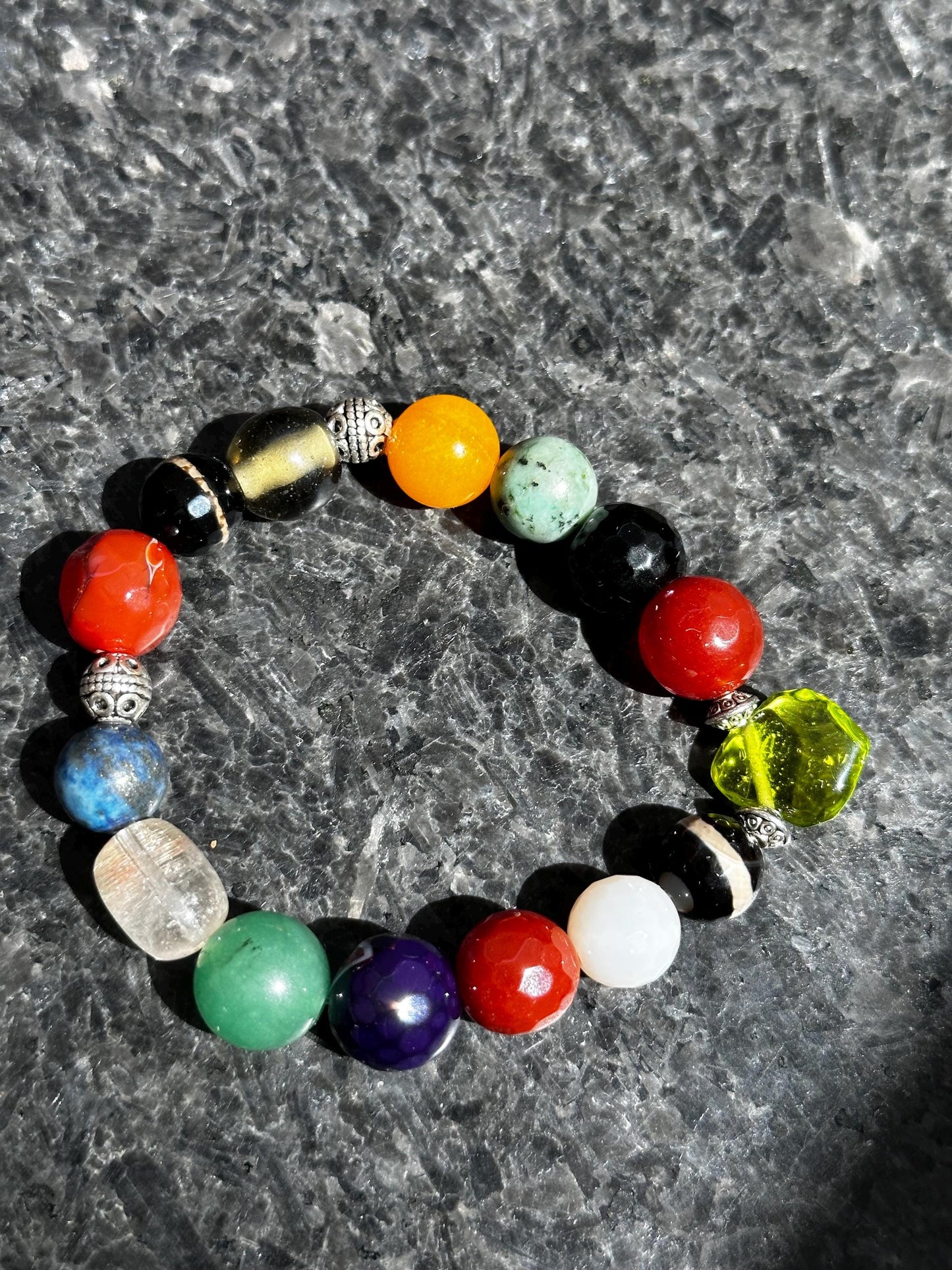 Stackable Multi Color Gemstone Bracelet