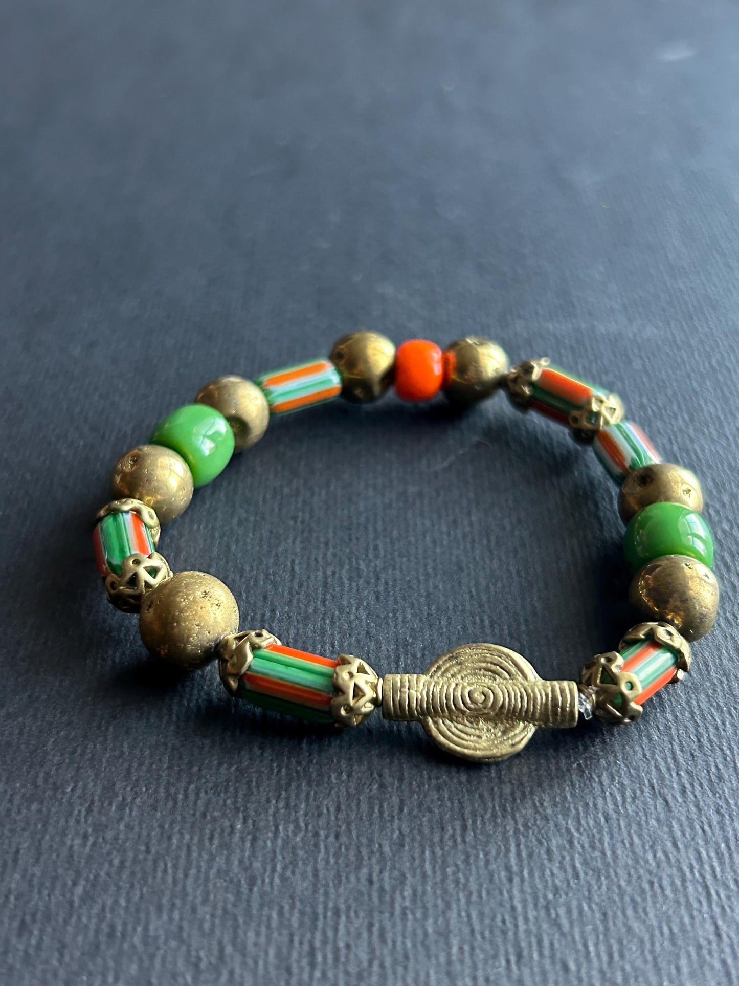 Multi Colored Unisex Stackable Bracelet One of a Kind 7.5 inches