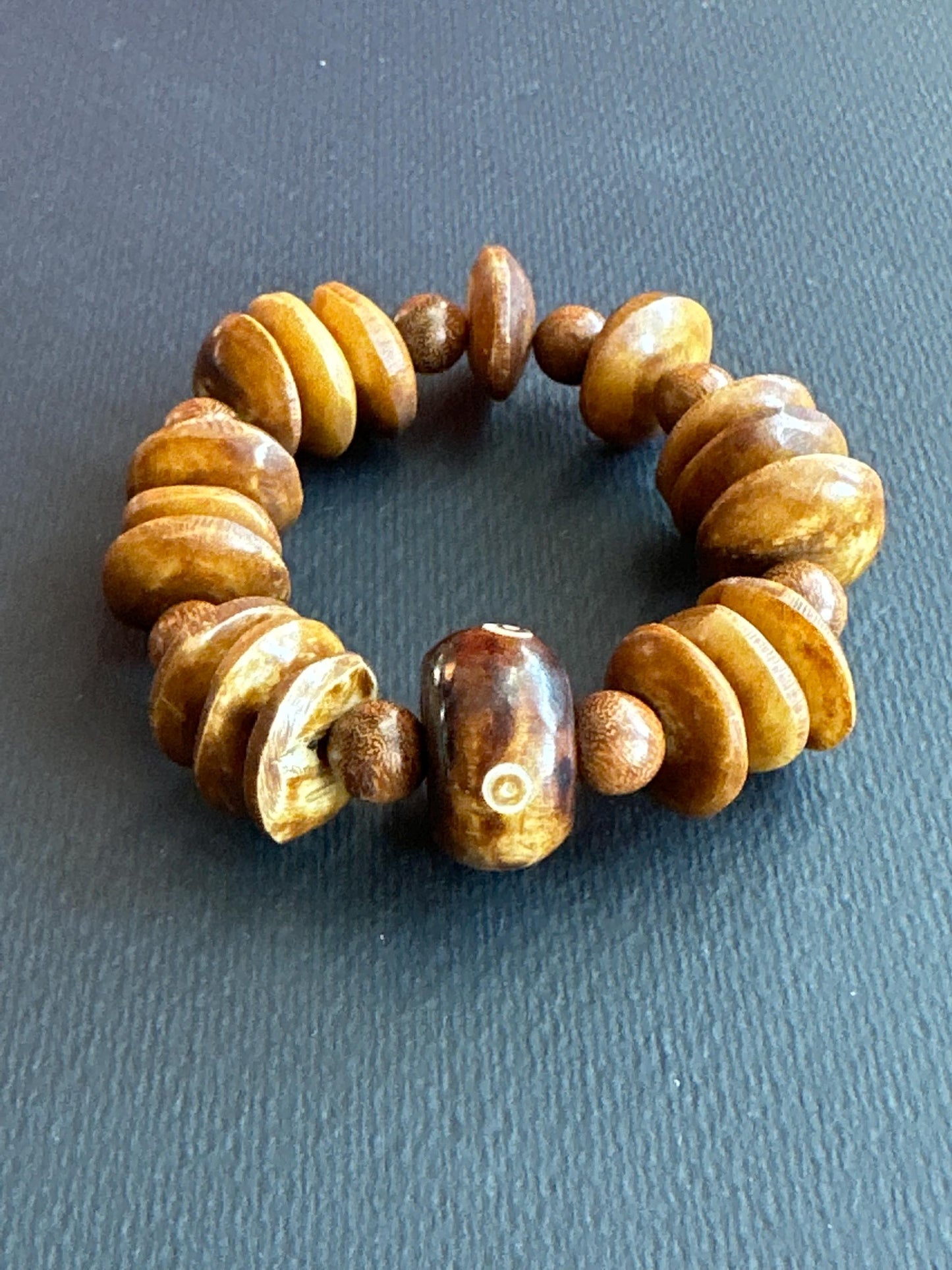 Tribal Chic | Kenyan Saucer Bone Beads in Tan | Handmade by Attrice