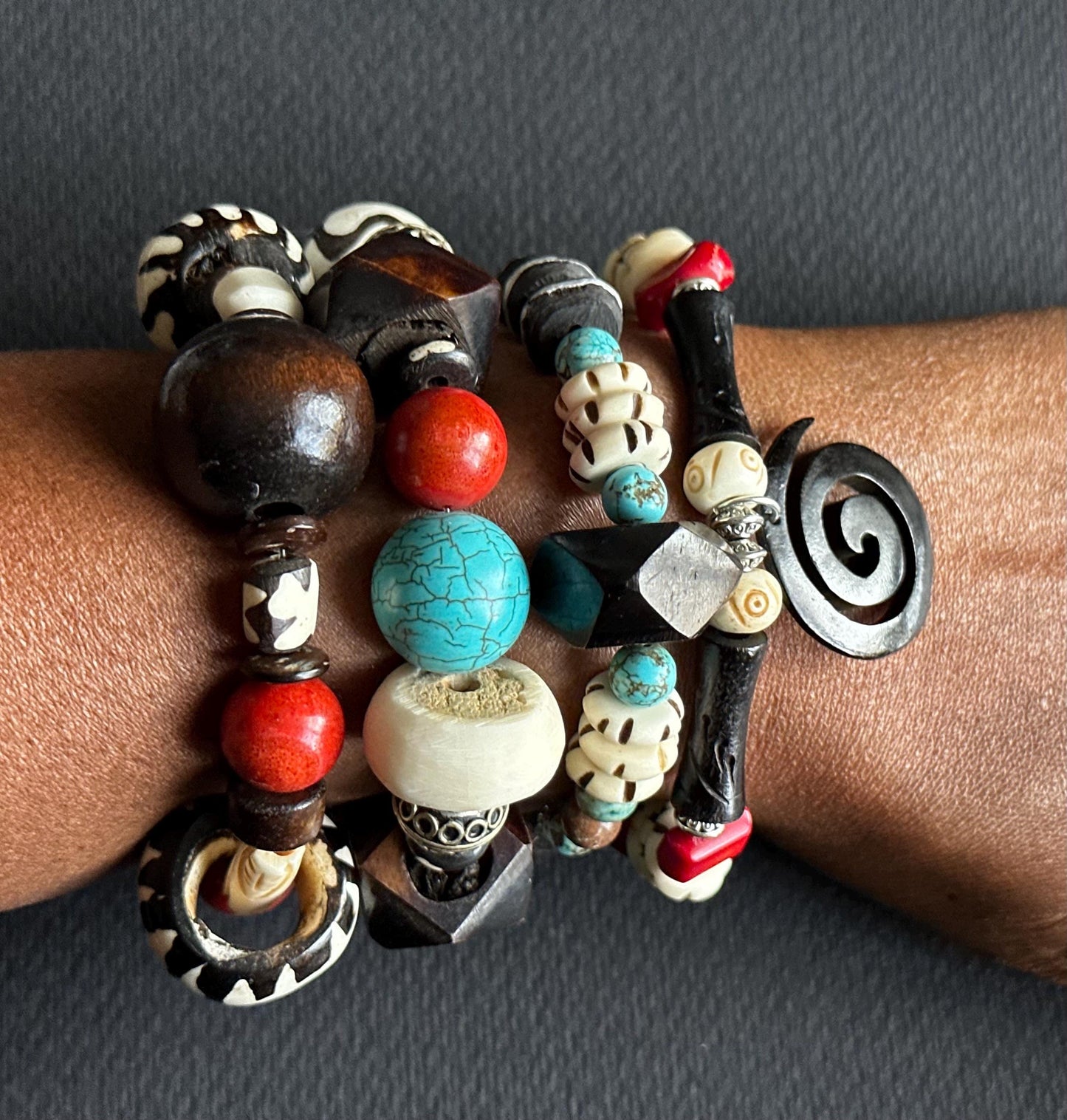 Bohomian Chic Stackable Statement One Of A Kind Bracelet | Handmade by Attrice