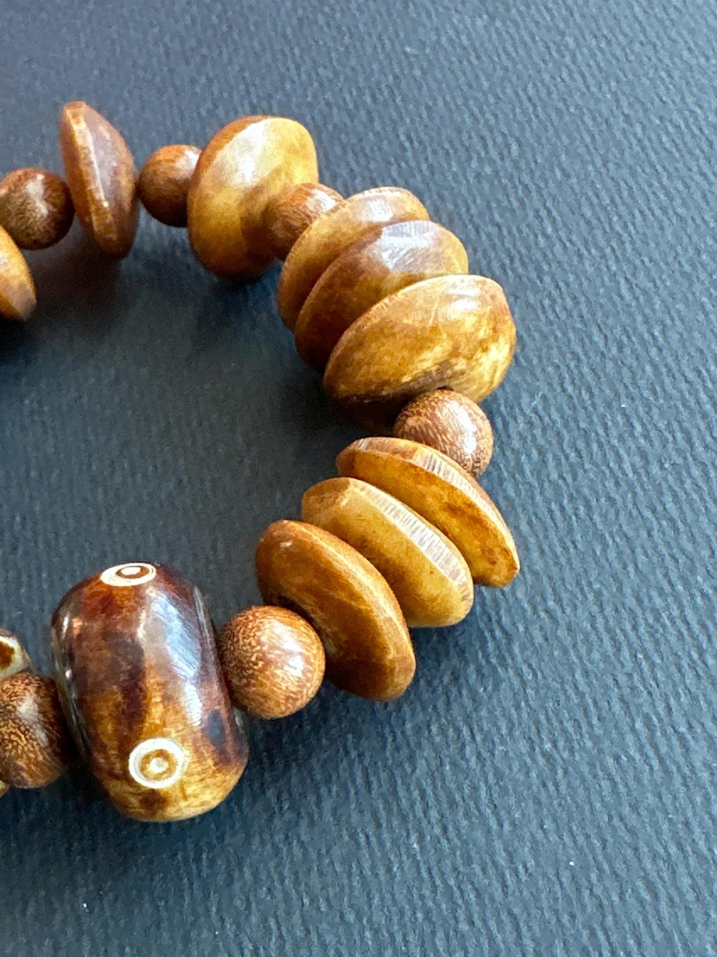 Tribal Chic | Kenyan Saucer Bone Beads in Tan | Handmade by Attrice