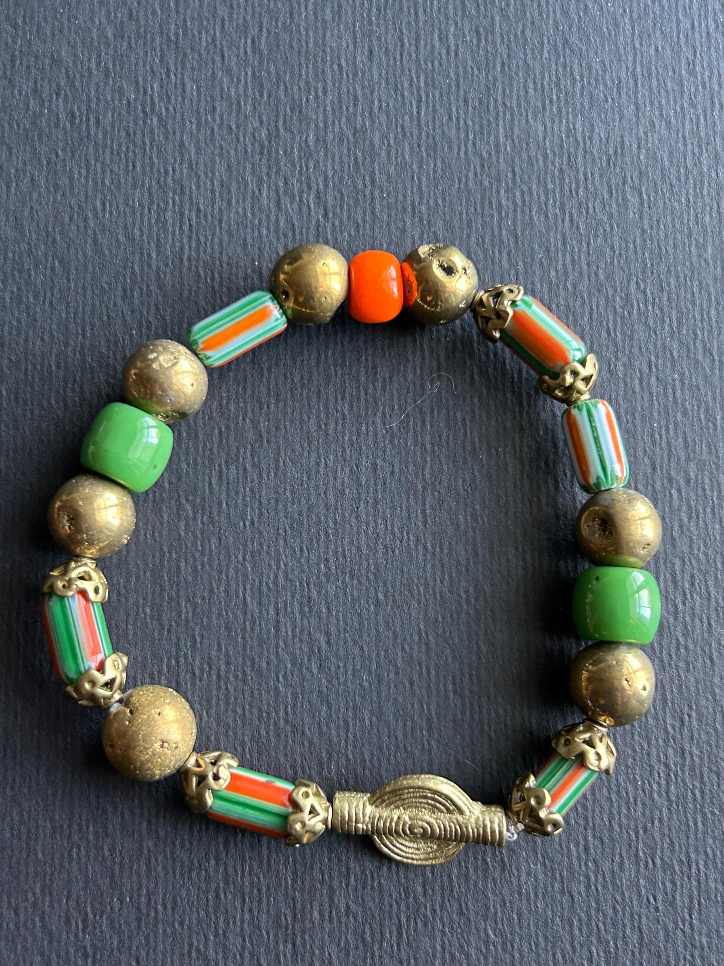 Multi Colored Unisex Stackable Bracelet One of a Kind 7.5 inches